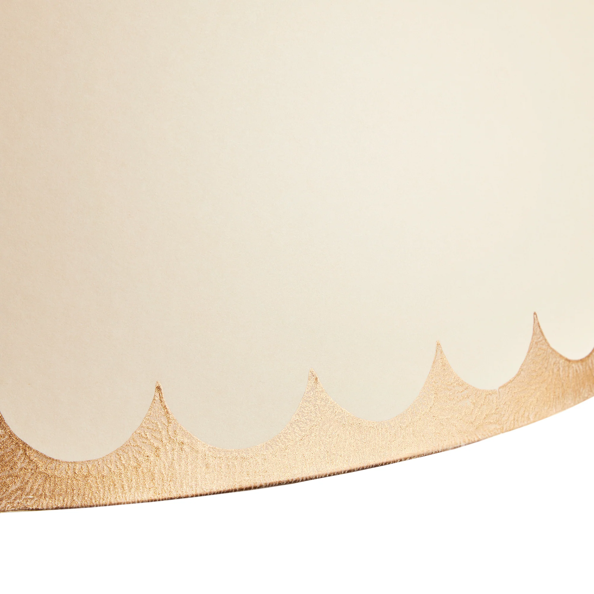 30cm Straight empire shade in gold scallops hand painted card
