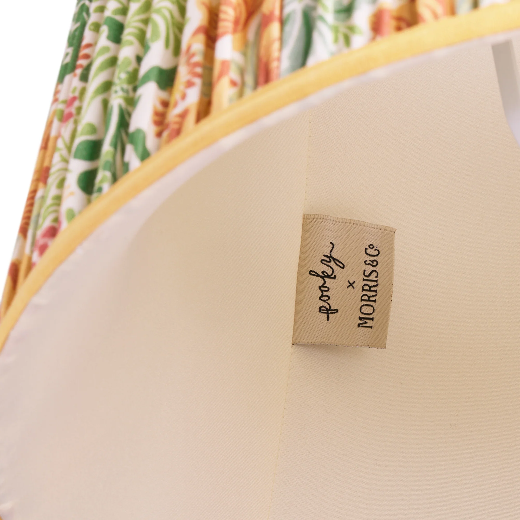 30cm straight empire shade in herball and weld Bower printed cotton by Morris & Co. - Image 4