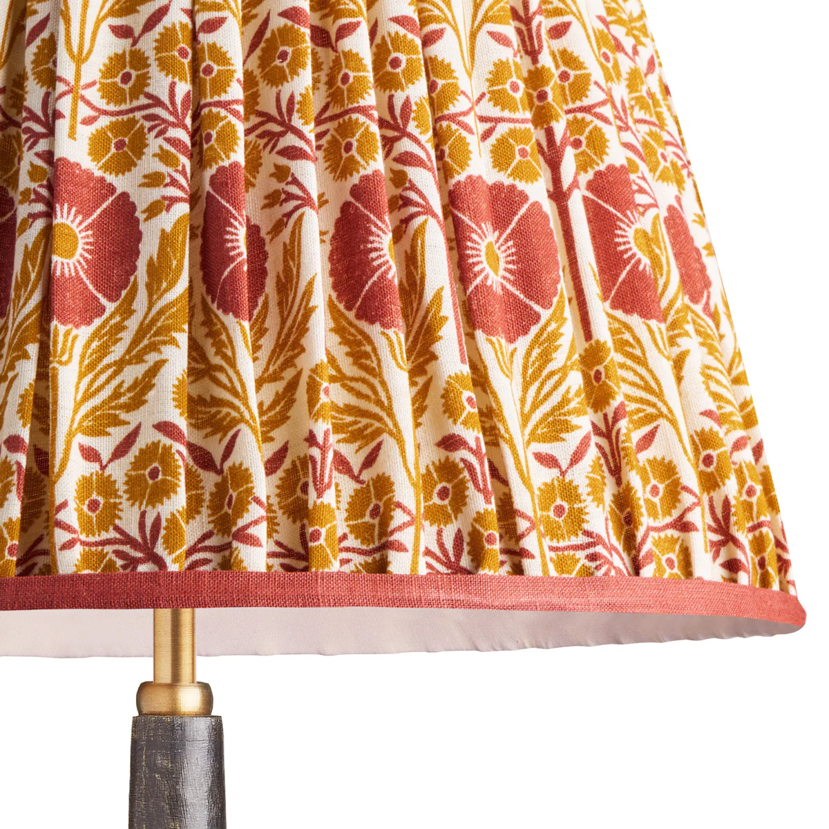 30cm Straight empire shade in papavero 'poppies' linen by Ellen Merchant - Image 2