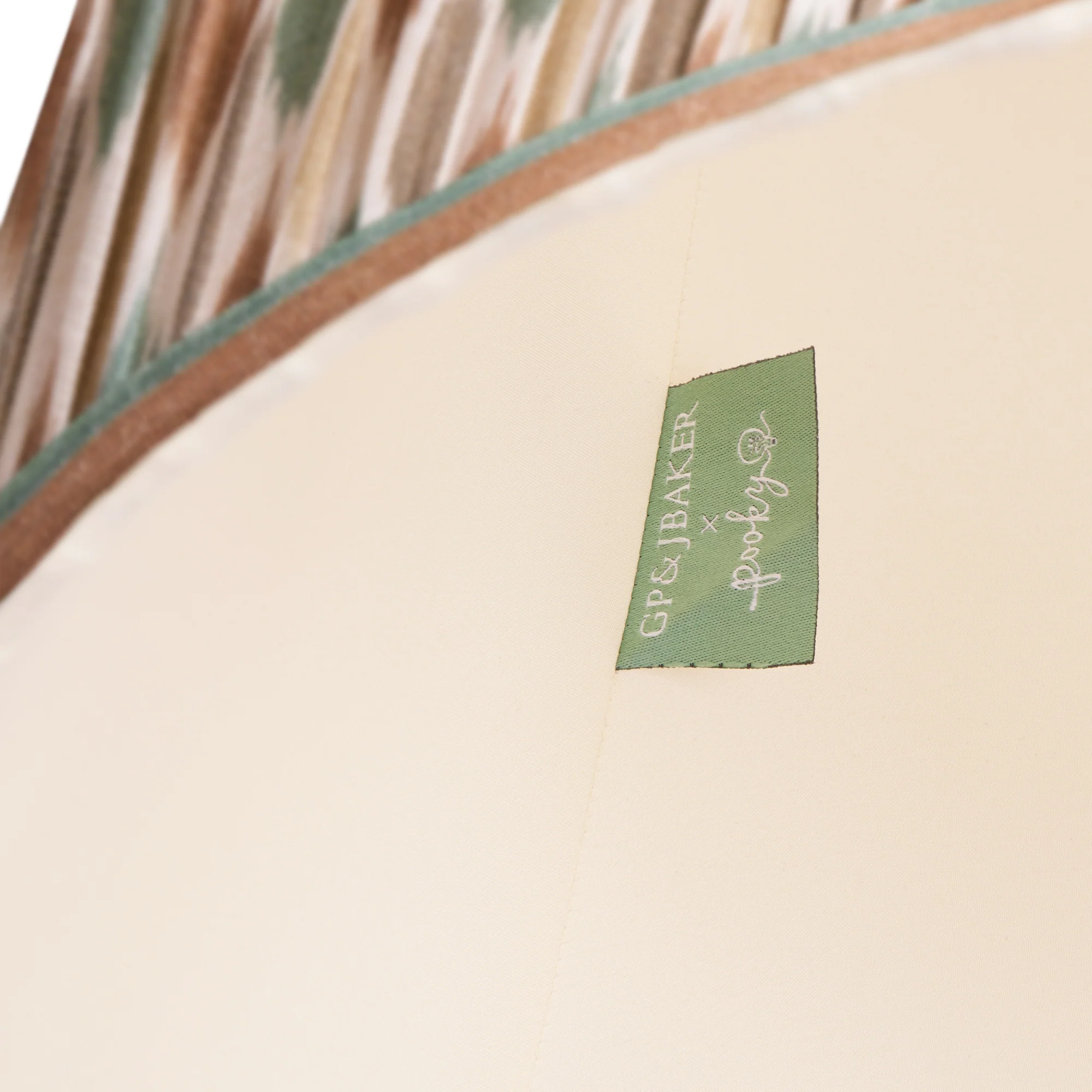 30cm straight empire shade in teal and brown Small Ikat Spot linen by GP & J Baker - Image 4