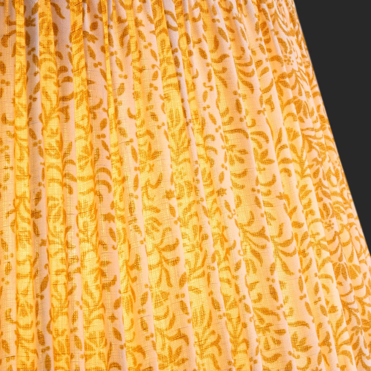 30cm Straight empire shade in yolk 'posy' linen by Ellen Merchant - Image 2