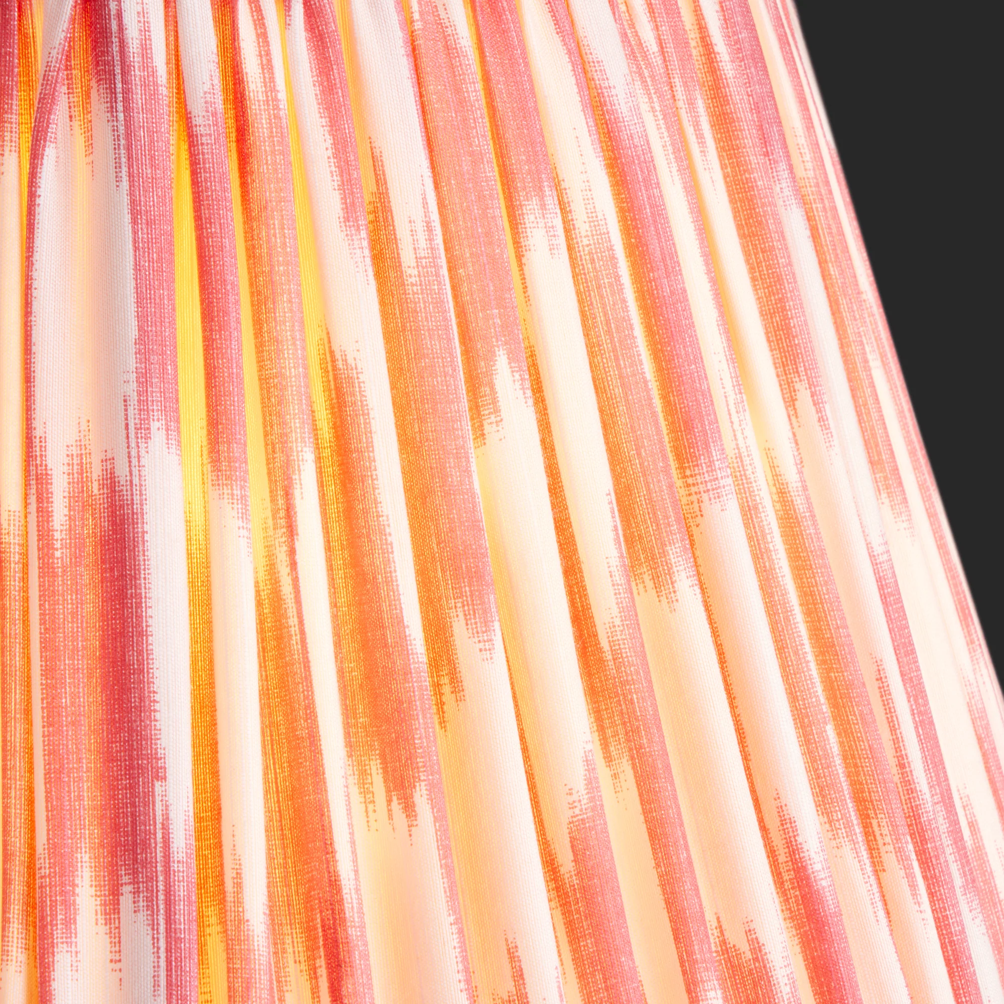 30cm straight empire silk ikat shade in coral and cream Atlas - Image 3