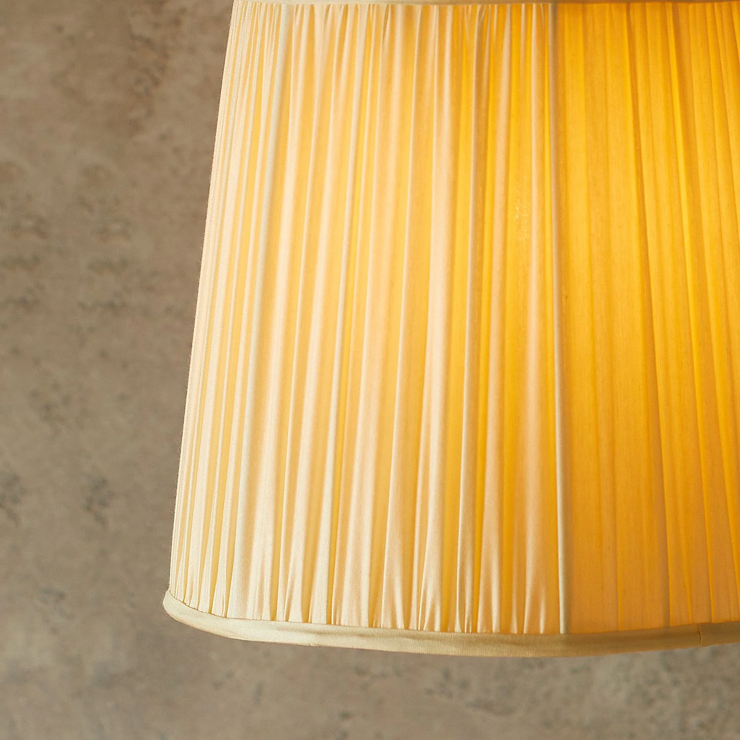 30cm tall tapered pendant shade in cream taj silk - Image 2