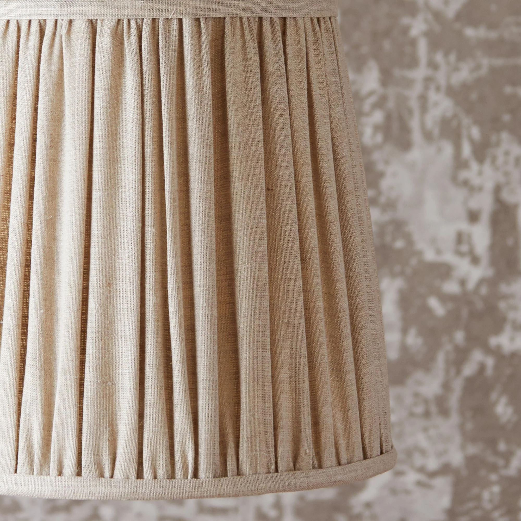 30cm tall tapered pendant shade in natural linen - Image 2