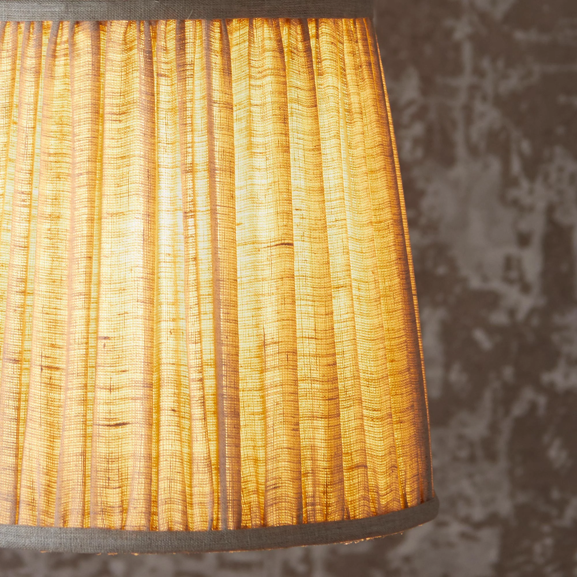 30cm tall tapered pendant shade in natural linen - Image 3