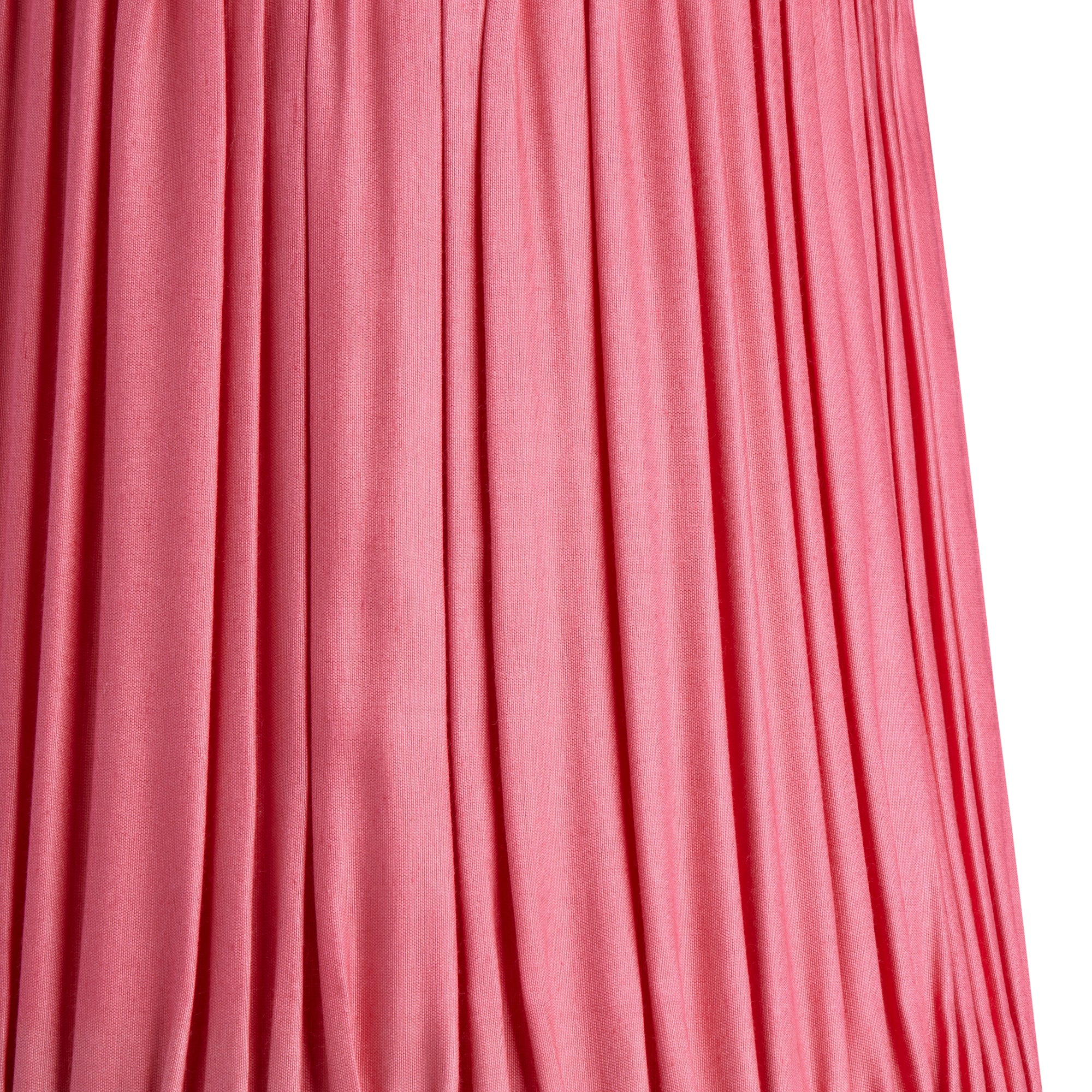 30cm tall tapered gathered lampshade in raspberry taj silk