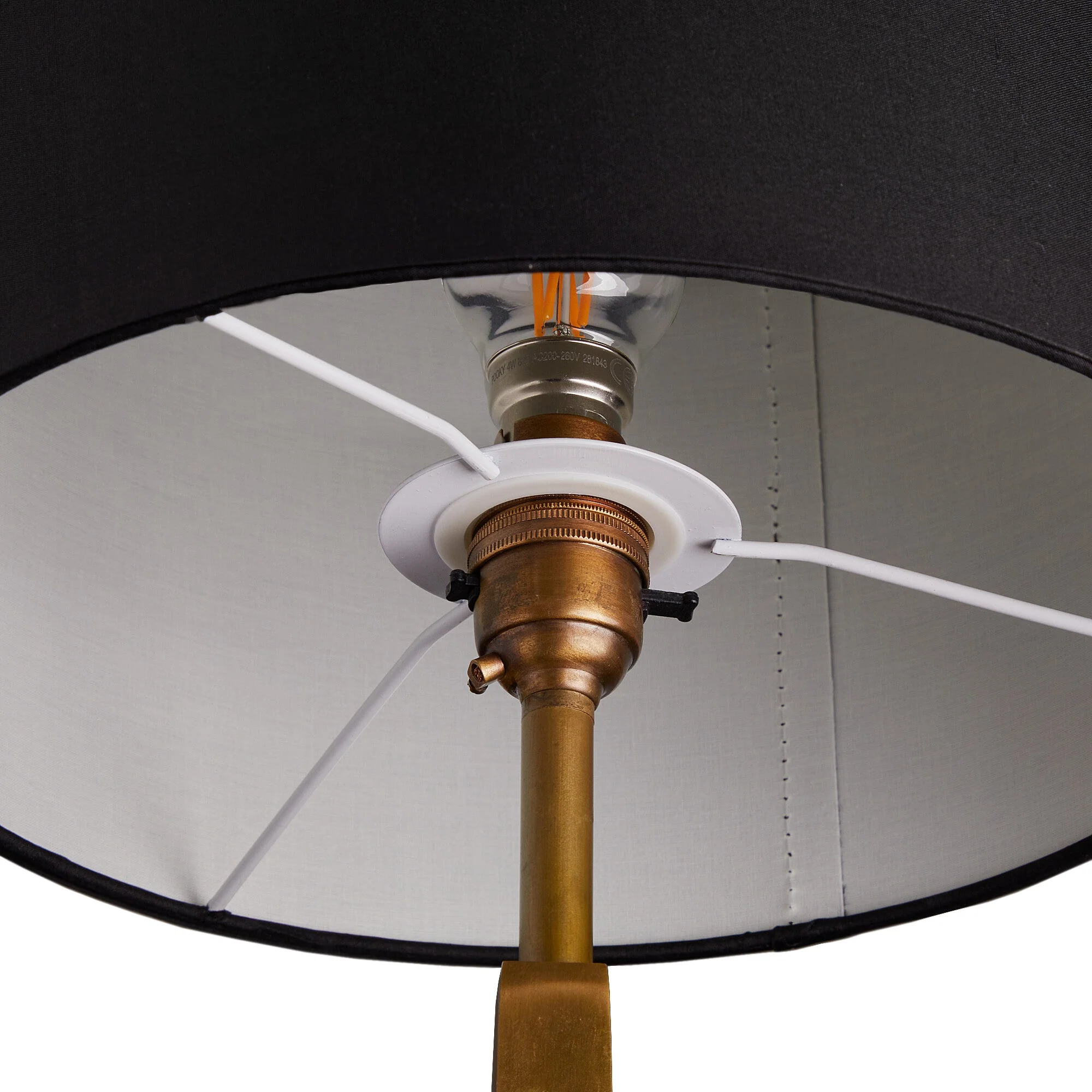 35cm drum shade in raven dupion silk - Image 4