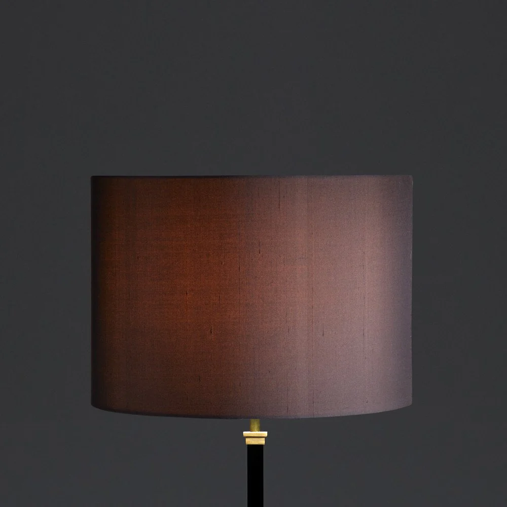 35cm drum shade in raven dupion silk - Image 5