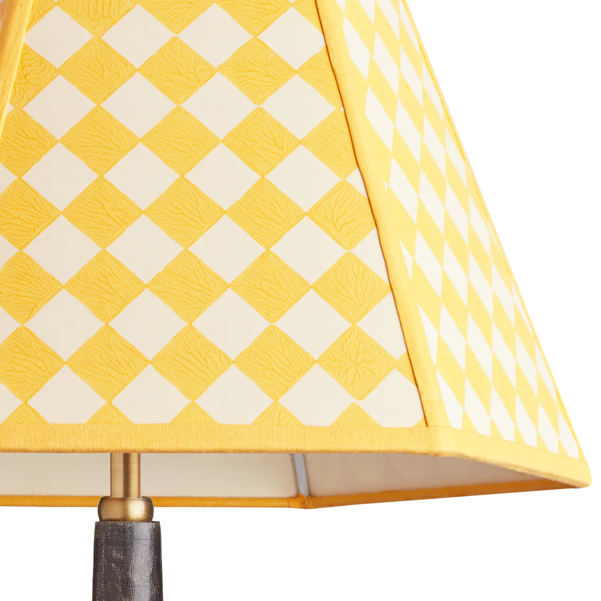 35cm Milford check hexagon shade in cornsilk - Image 2