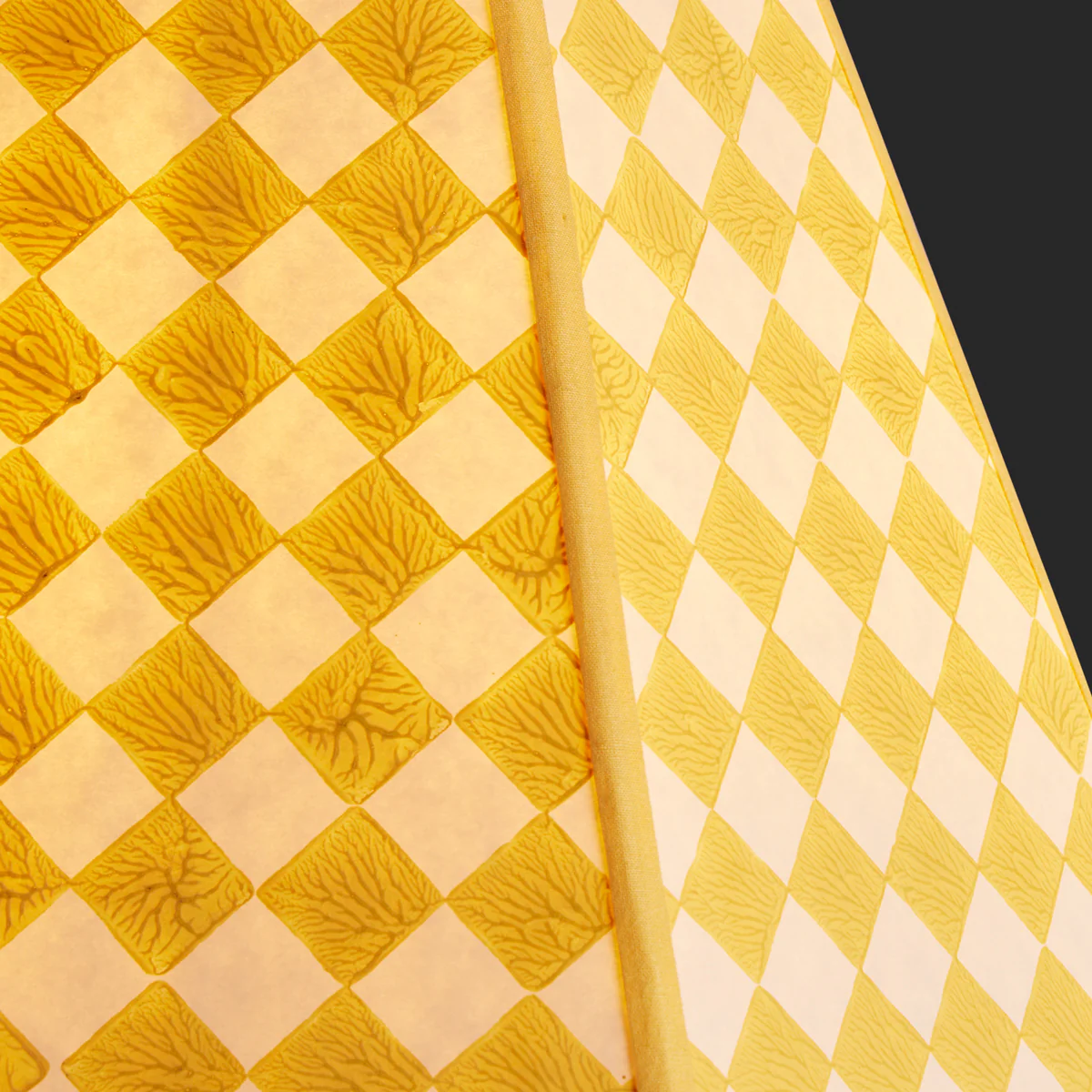 35cm Milford check hexagon shade in cornsilk - Image 3