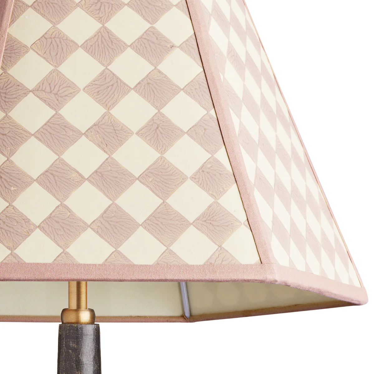 35cm Milford check hexagon shade in petal - Image 2