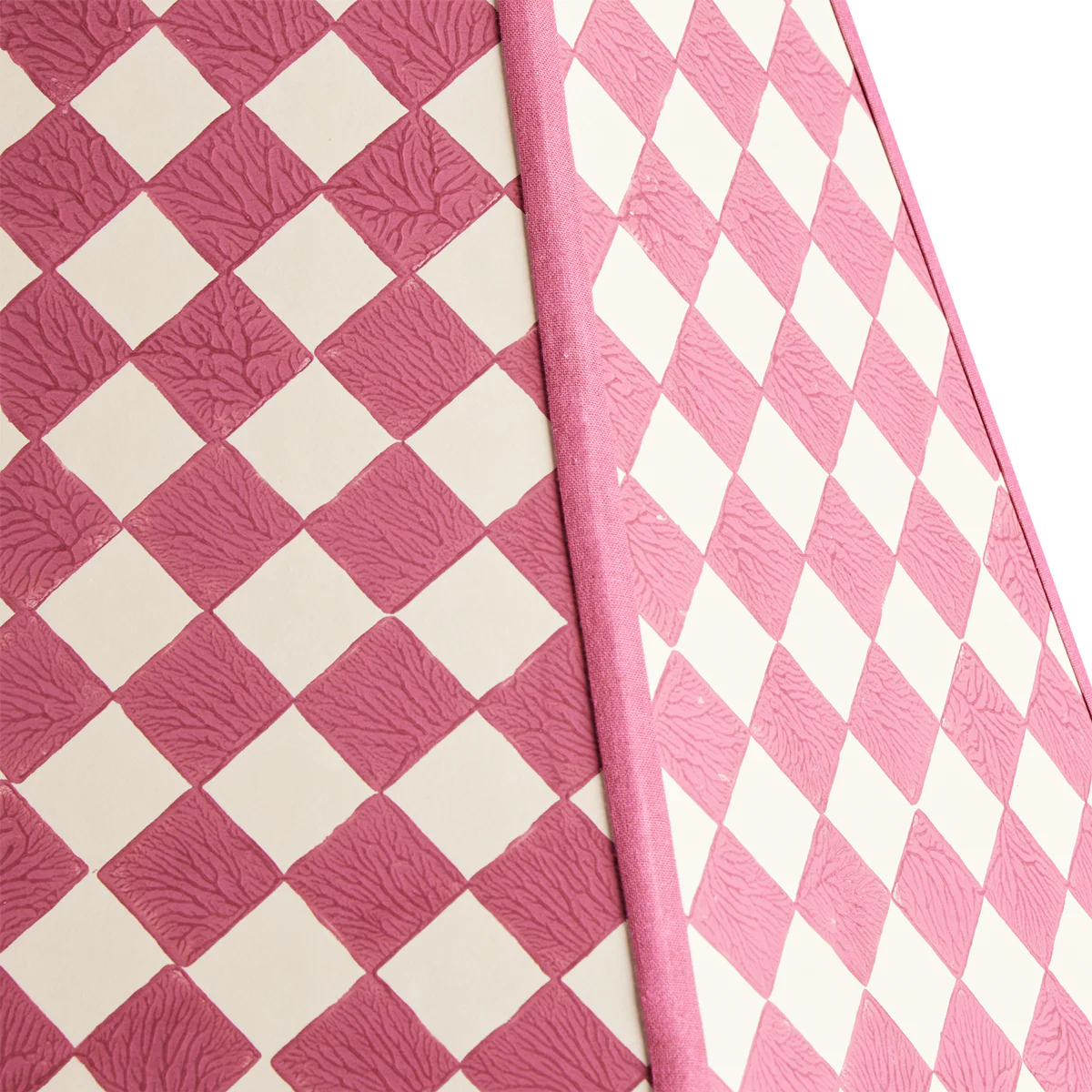 35cm Milford check hexagon shade in raspberry