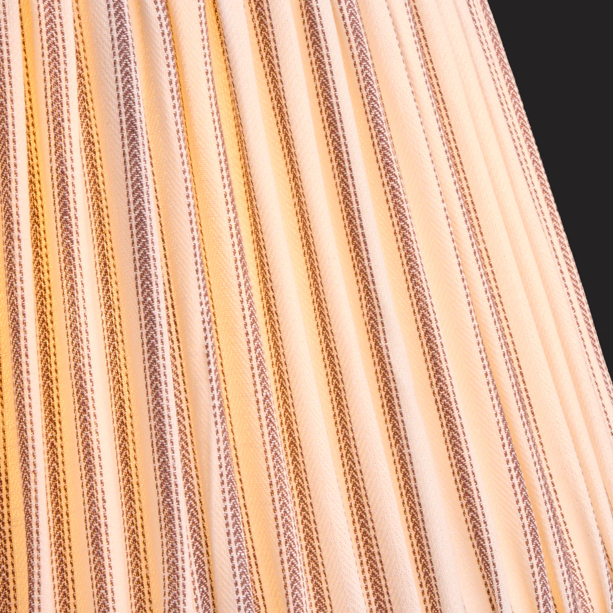 35cm straight empire bloomer shade in rust ticking linen - Image 3