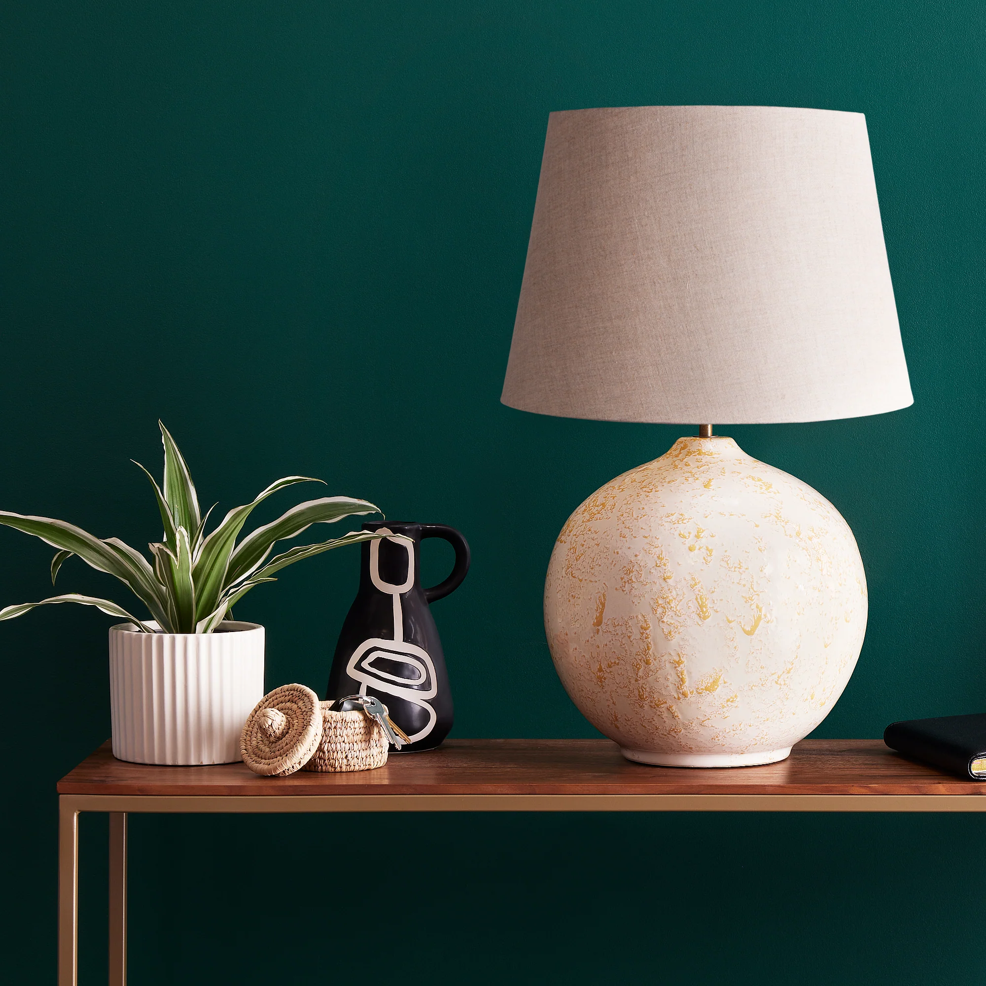 35cm straight empire lampshade in natural linen - Image 4