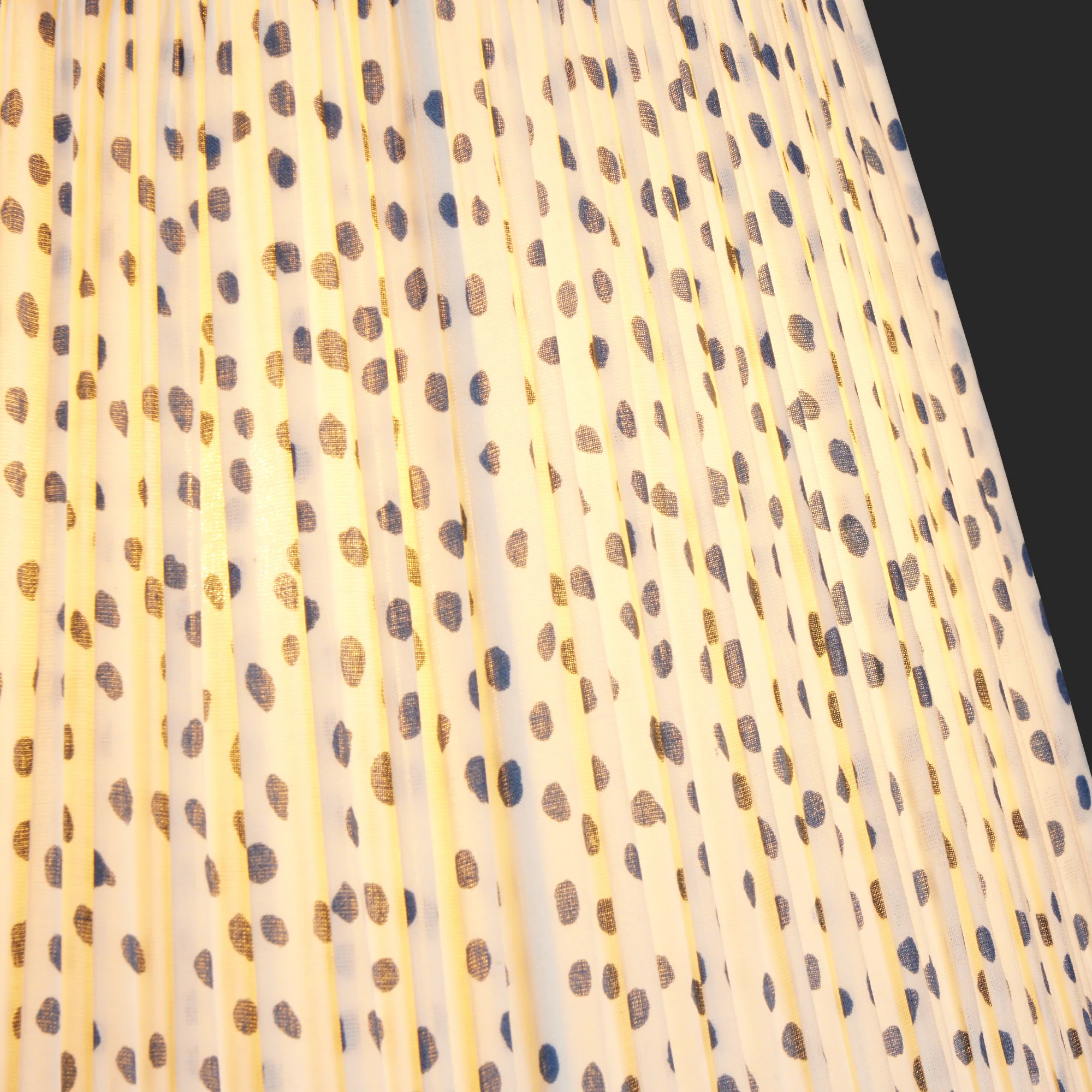 35cm straight empire shade in blue dotty - Image 3