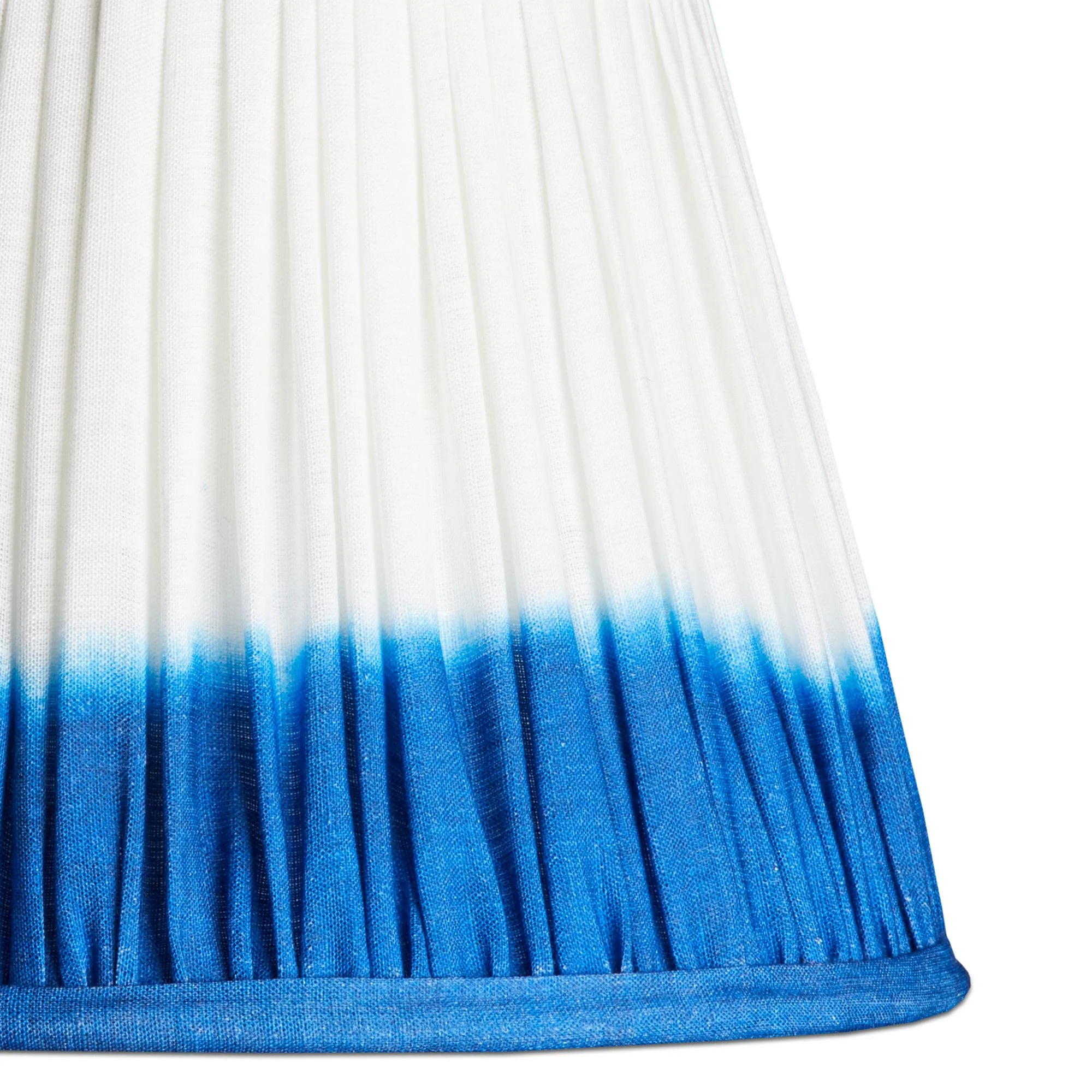 35cm straight empire shade in blue shibori linen - Image 2