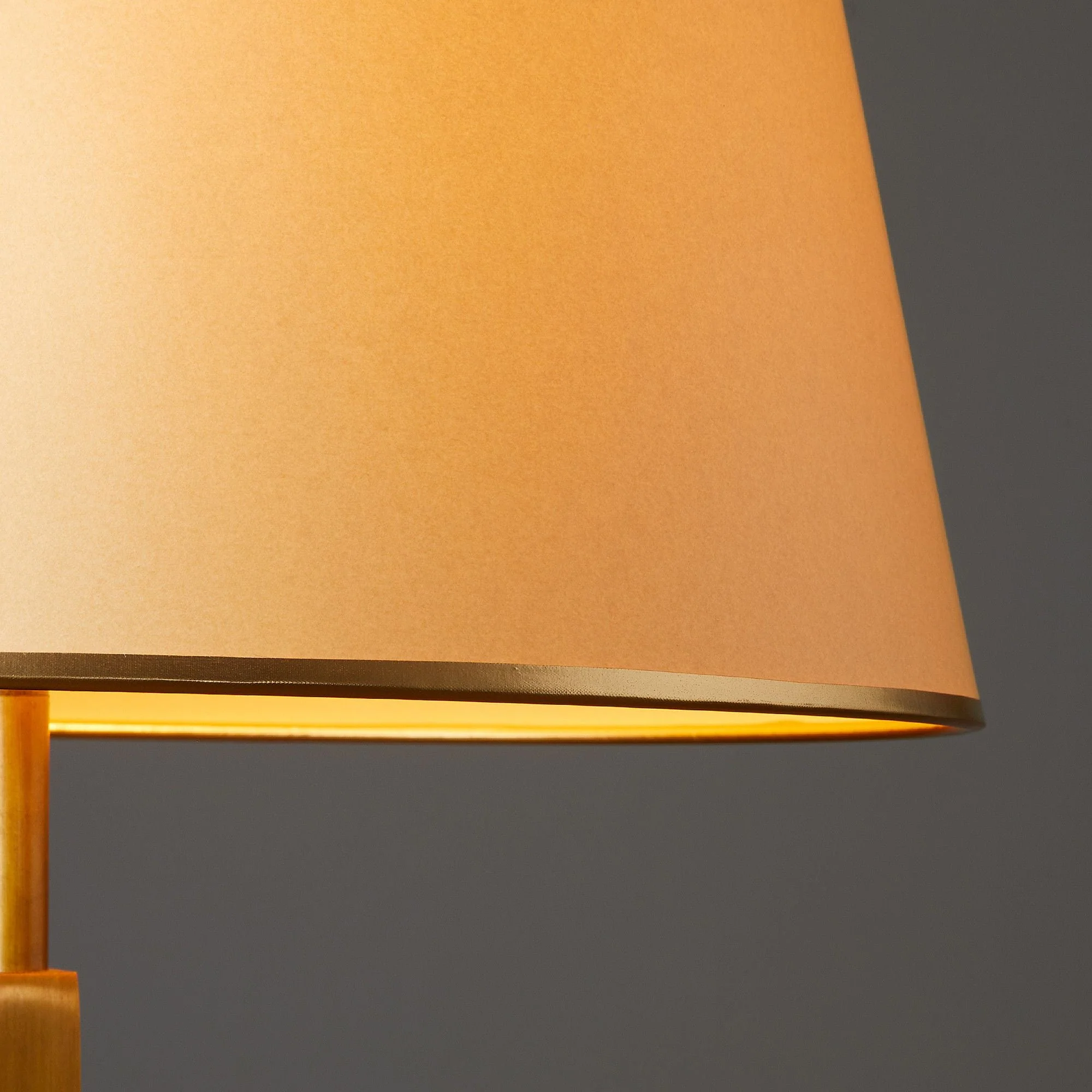 35cm straight empire shade in cream card with gold tape - Image 3