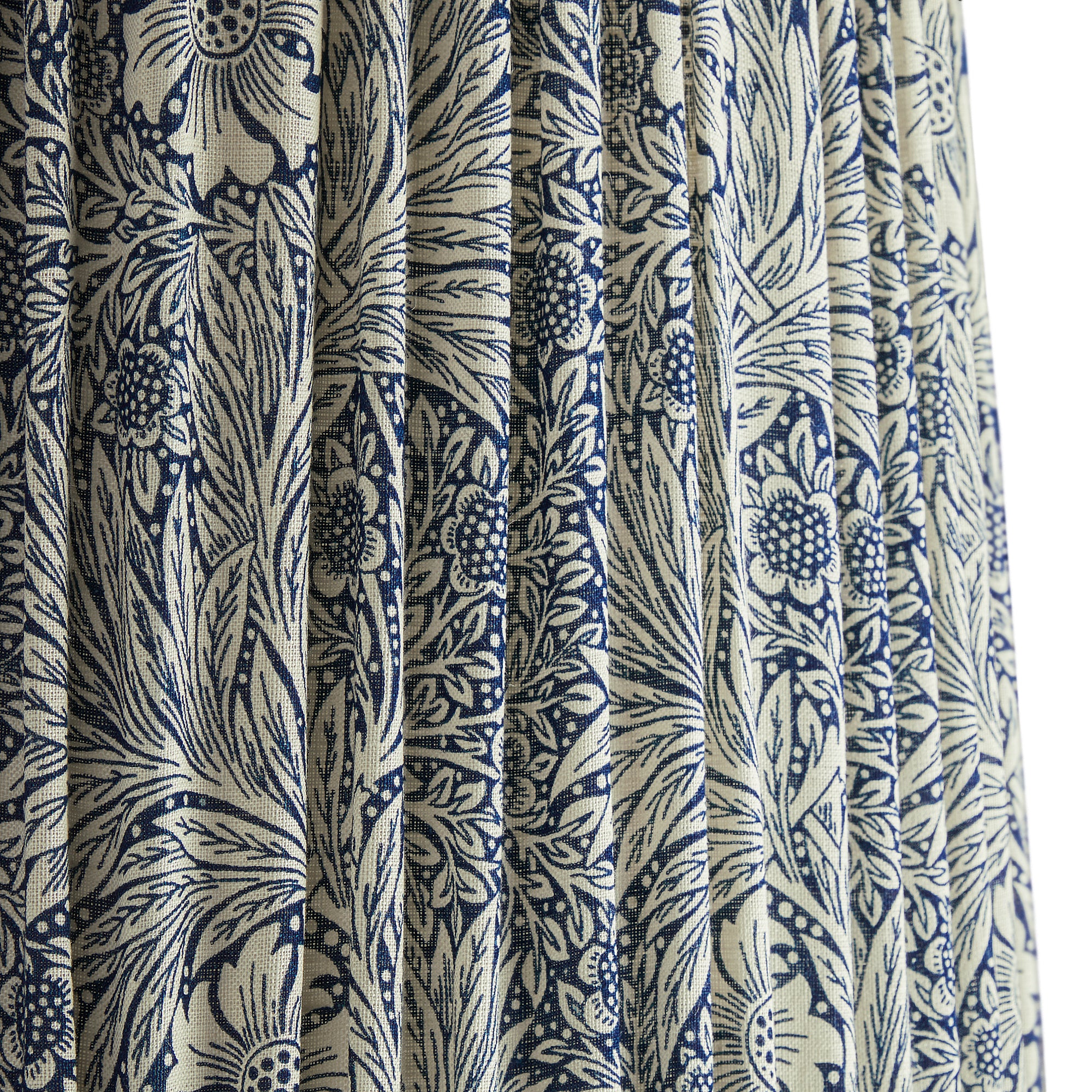 35cm straight empire shade in indigo Marigold linen by Morris & Co.