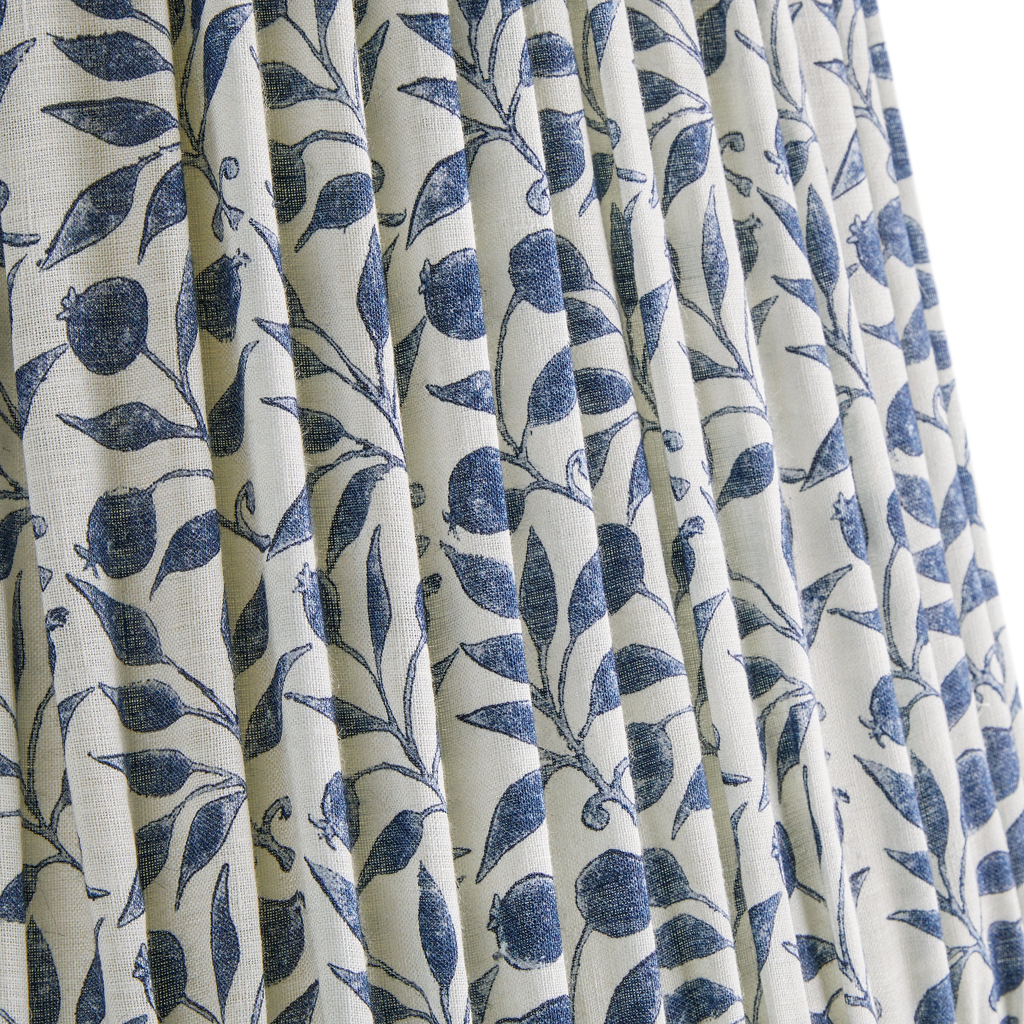 35cm straight empire shade in indigo Rosehip linen by Morris & Co.