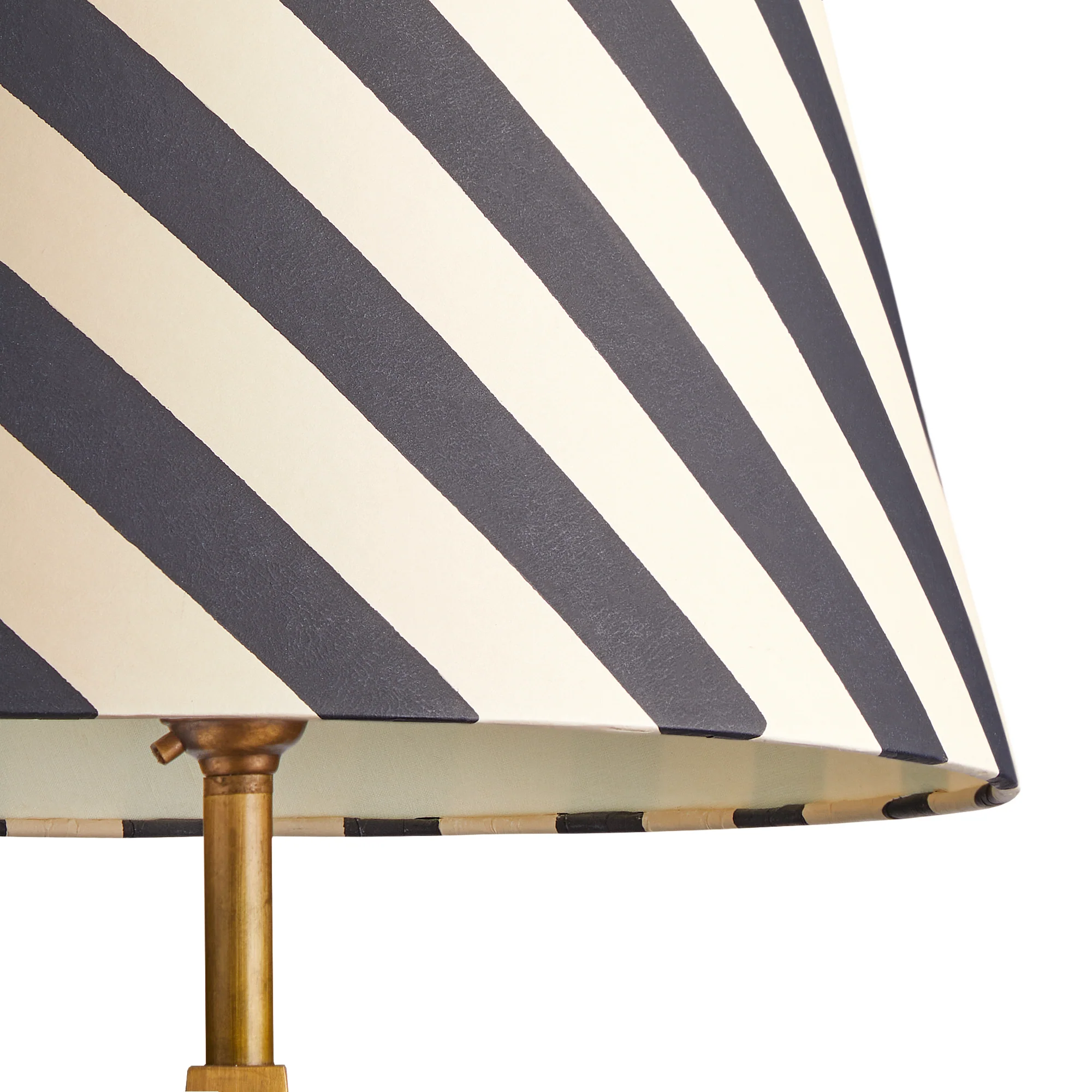 35cm straight empire shade in jet stripes hand painted card - Image 2