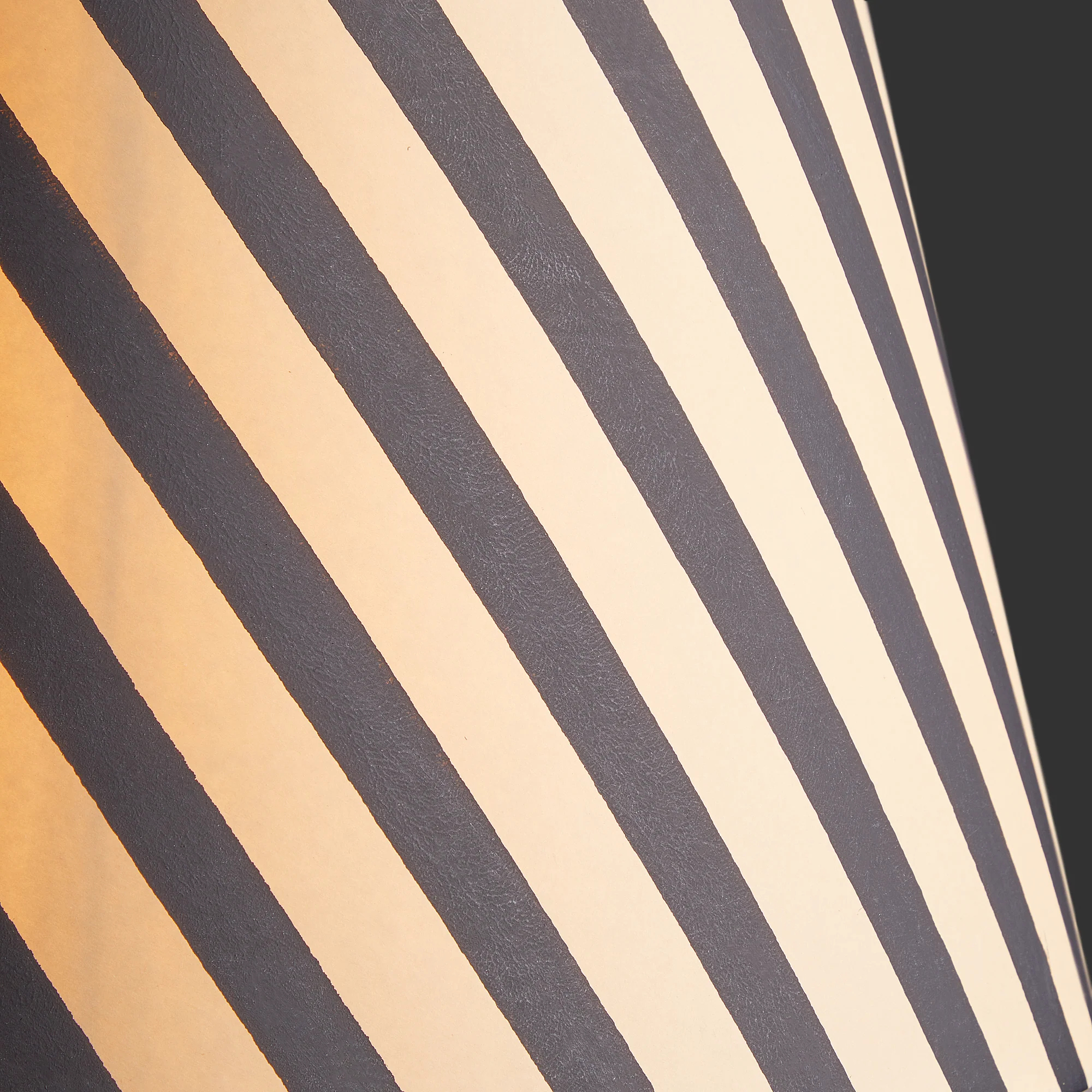 35cm straight empire shade in jet stripes hand painted card - Image 3