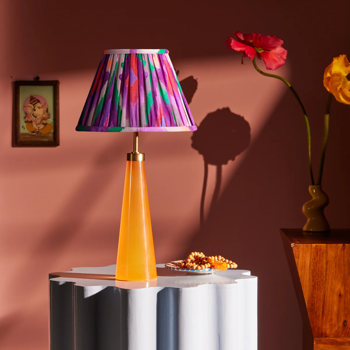 35cm straight empire shade in magenta mala ikat by Matthew Williamson - Image 5
