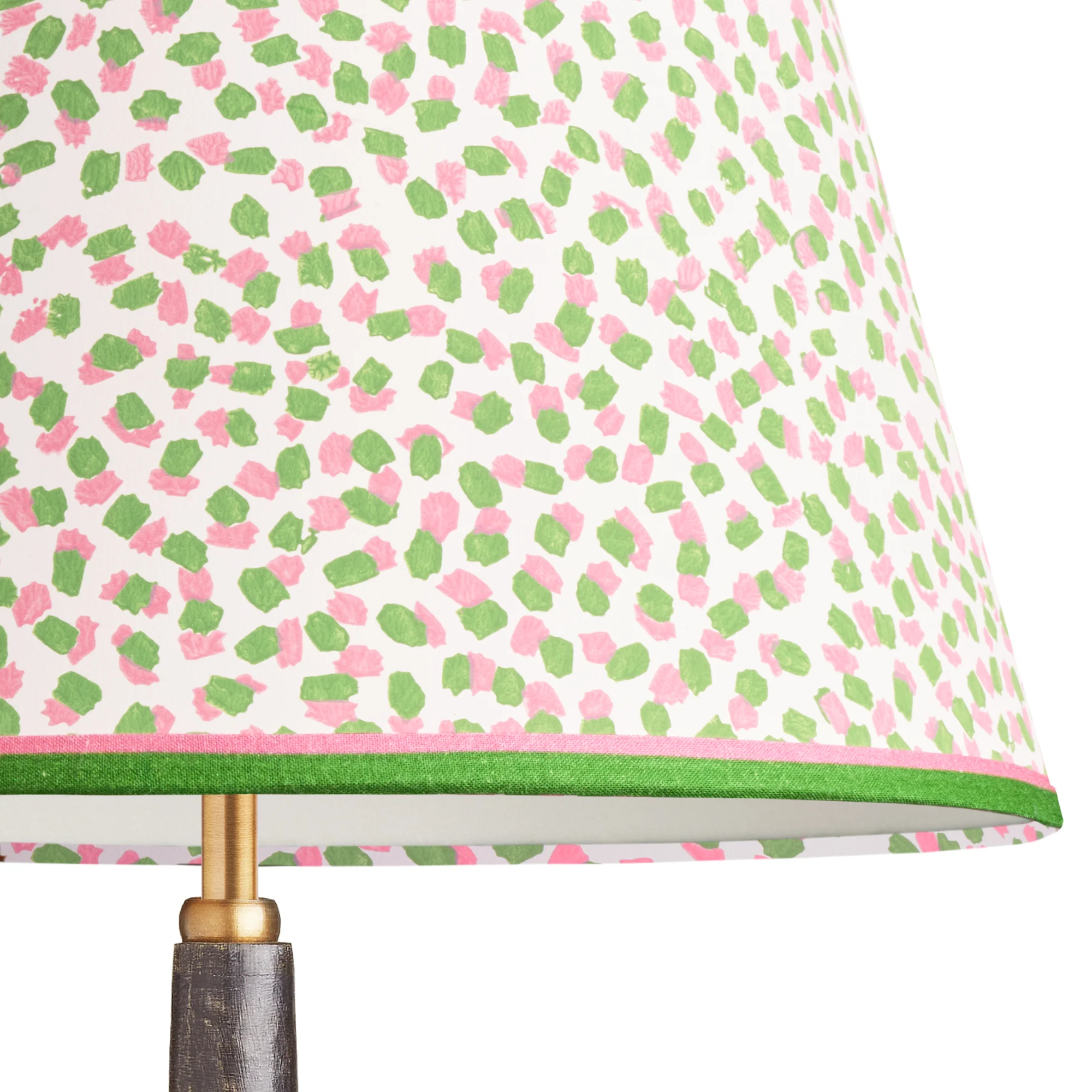 35cm straight empire shade in pink and green Polka Dot paper by GP & J Baker - Image 2