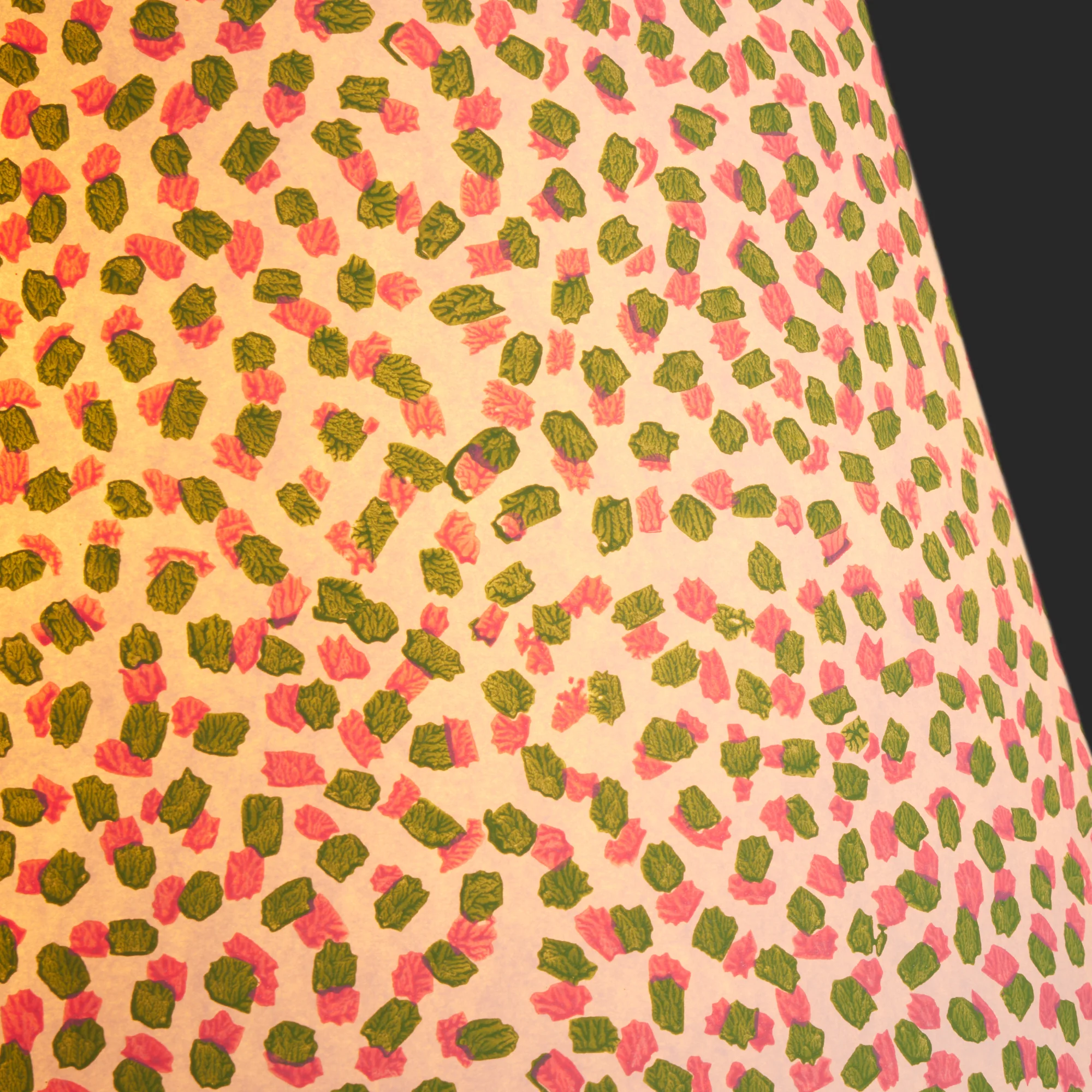 35cm straight empire shade in pink and green Polka Dot paper by GP & J Baker - Image 3