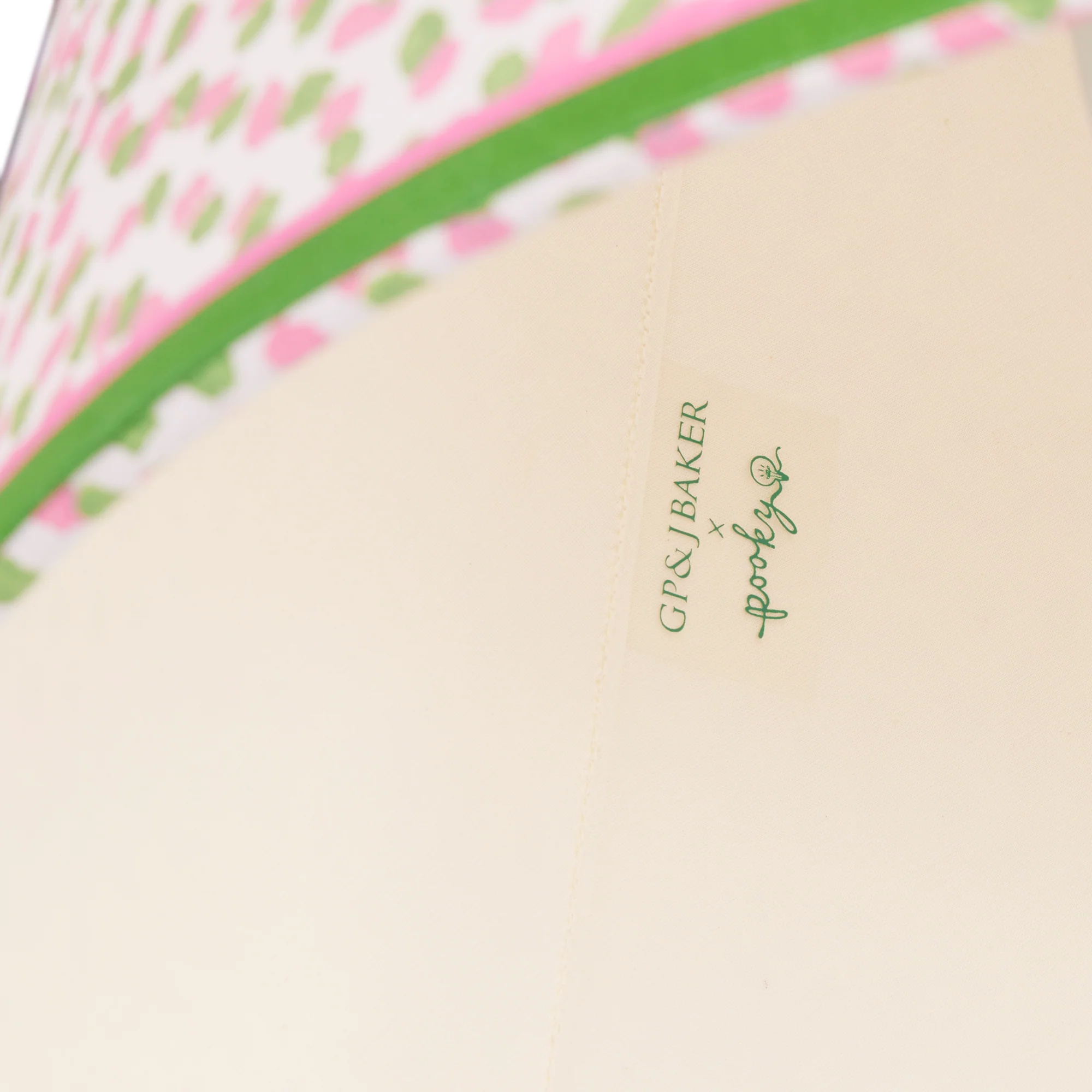35cm straight empire shade in pink and green Polka Dot paper by GP & J Baker - Image 4
