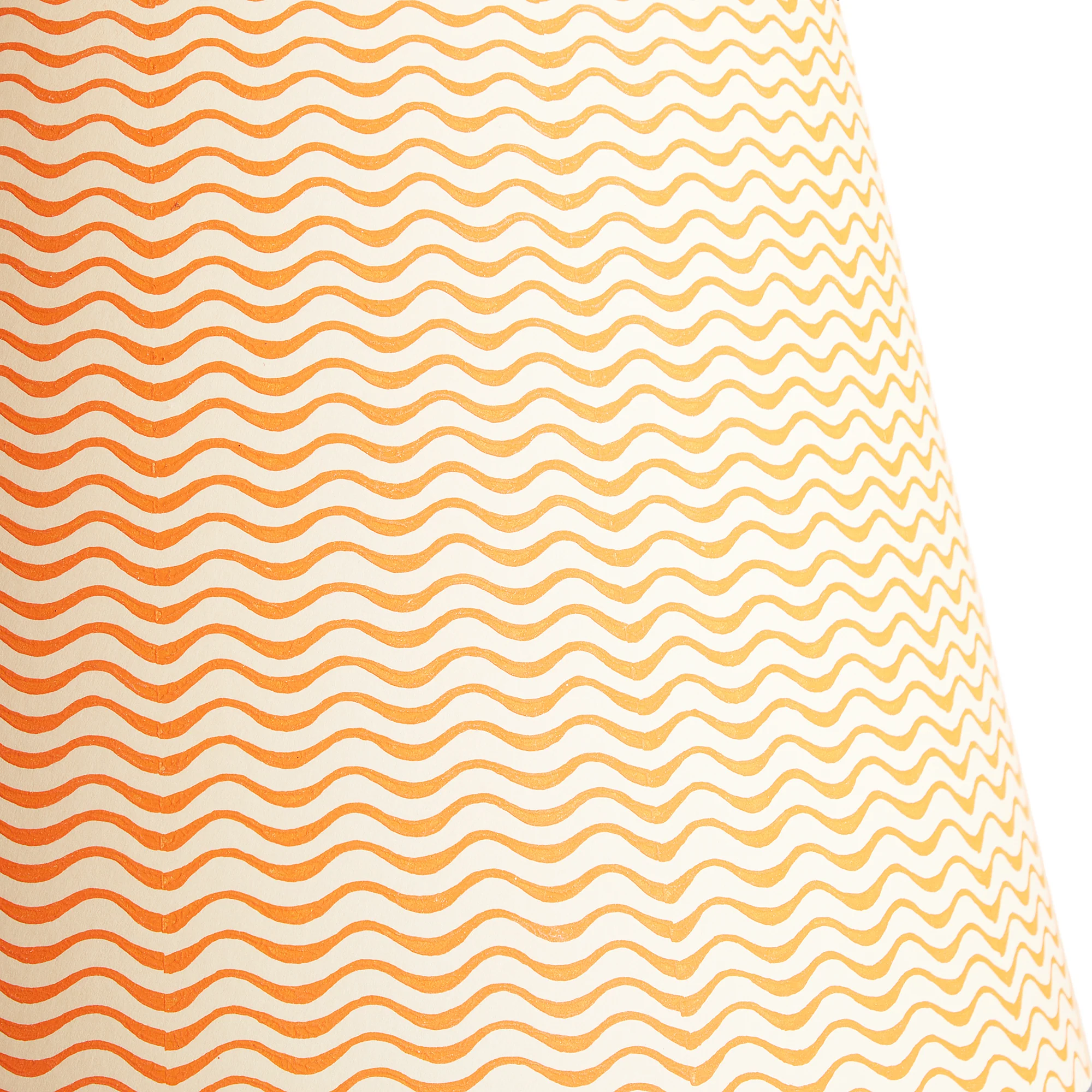 35cm straight empire shade in tangerine ripples hand painted card