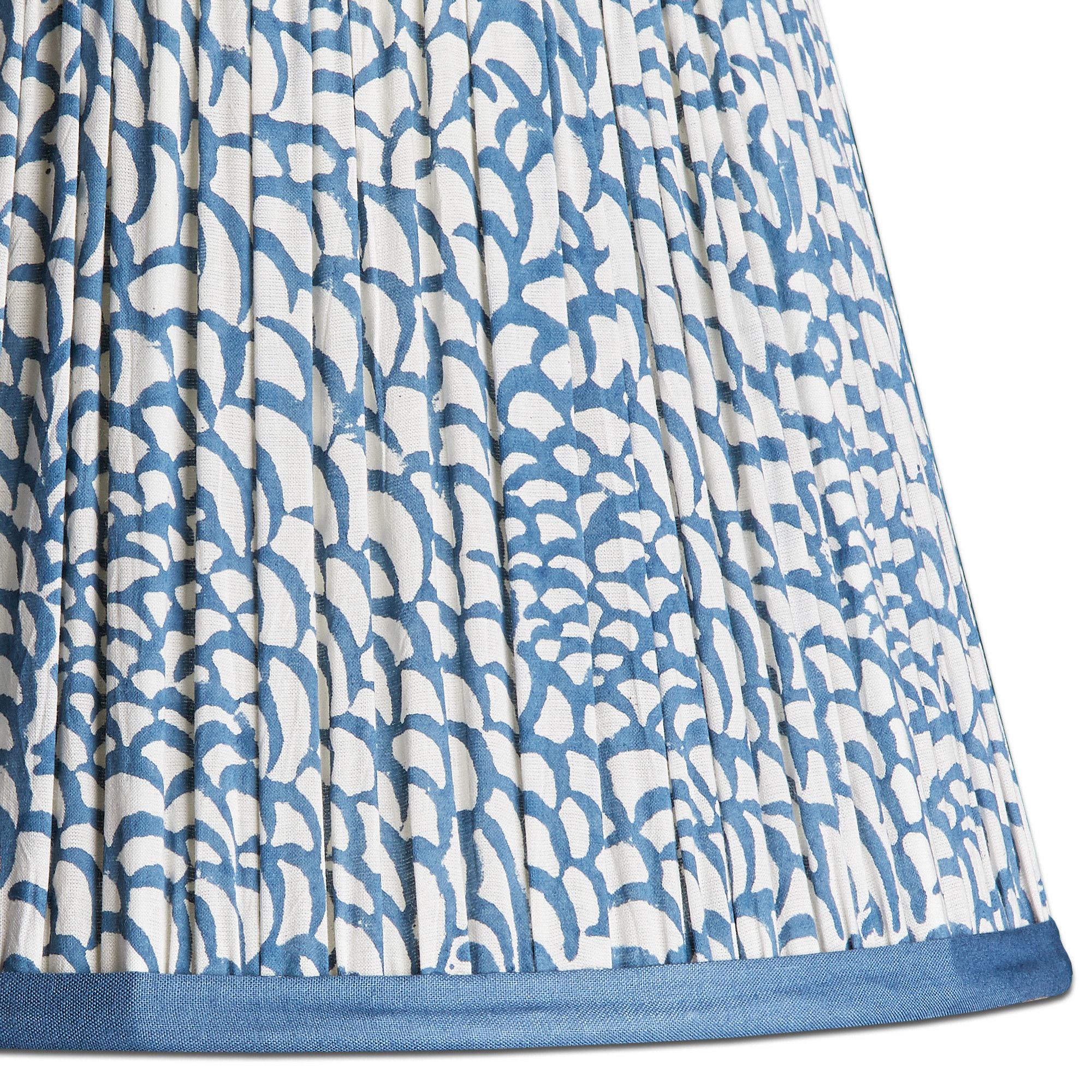 35cm straight empire shade in Turkish blue fish scales with blue tape - Image 2