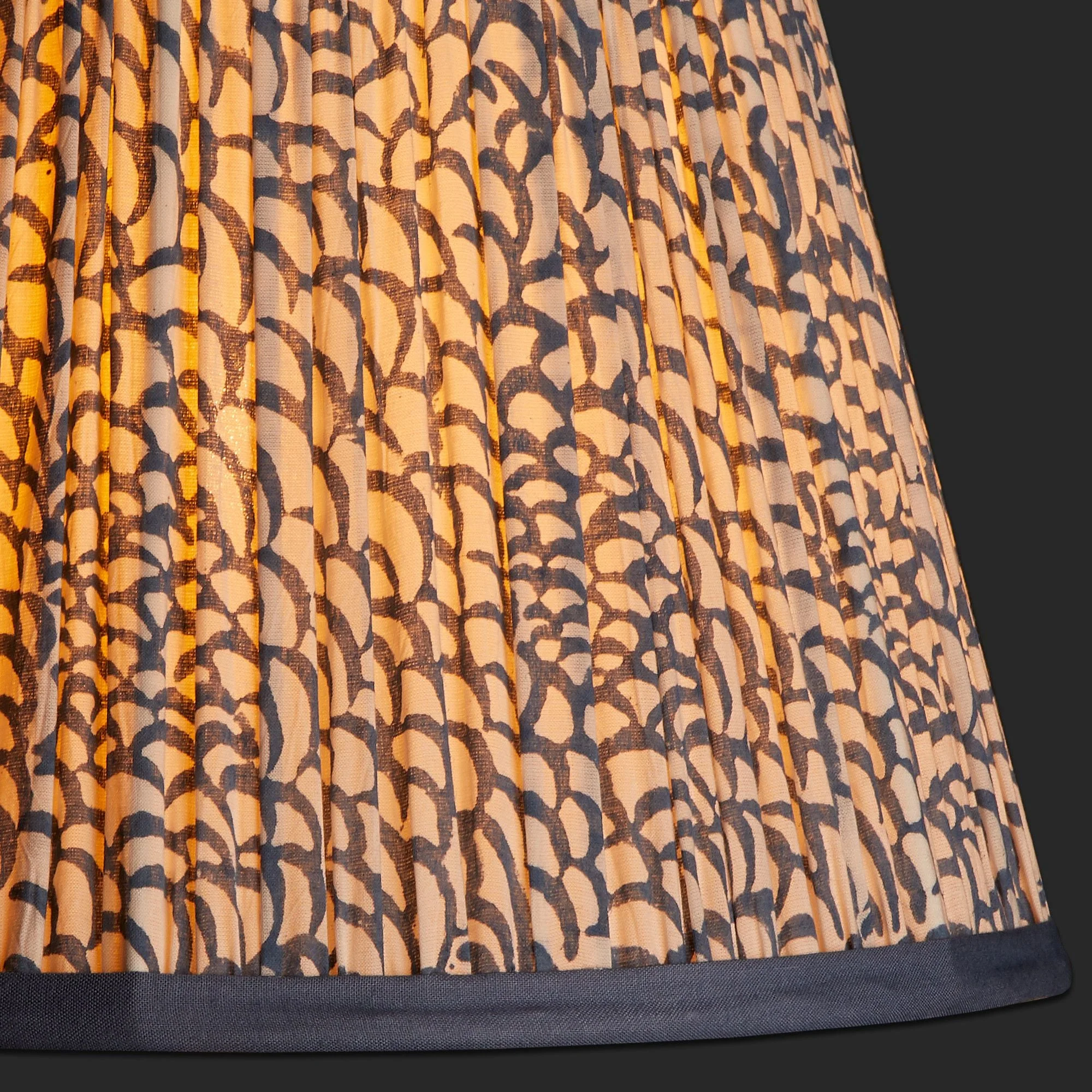 35cm straight empire shade in Turkish blue fish scales with blue tape - Image 3