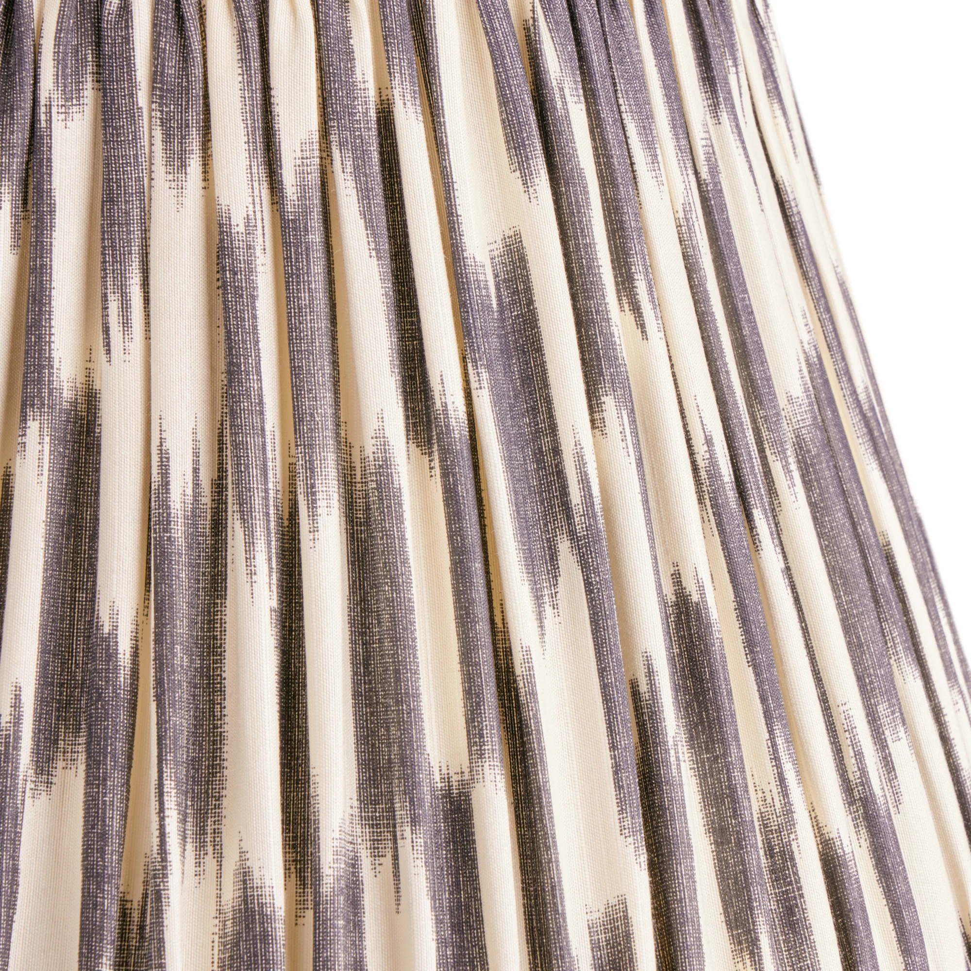 35cm straight empire silk ikat shade in black and cream Atlas