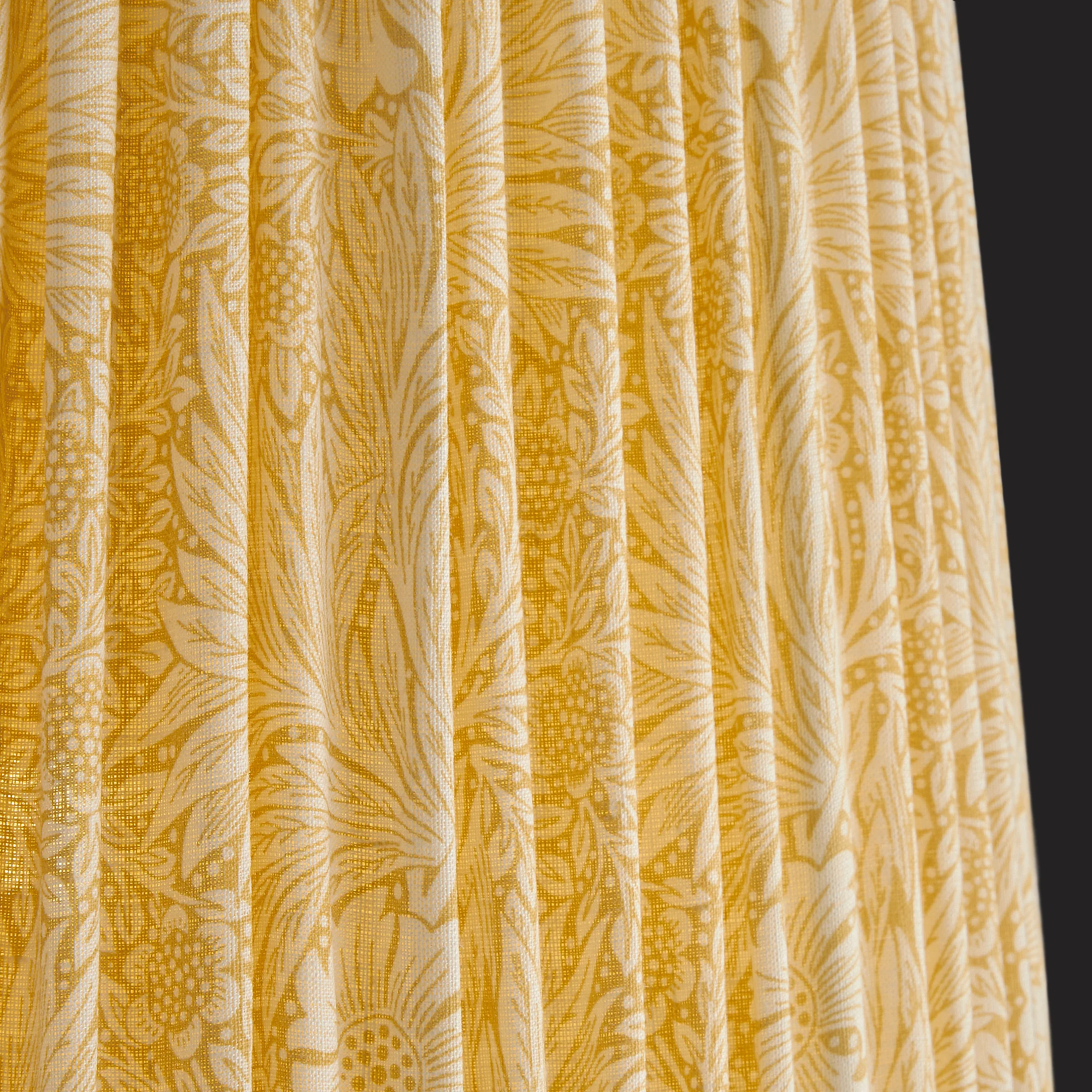 35cm tall tapered shade in Cowslip Marigold linen by Morris & Co. - Image 3