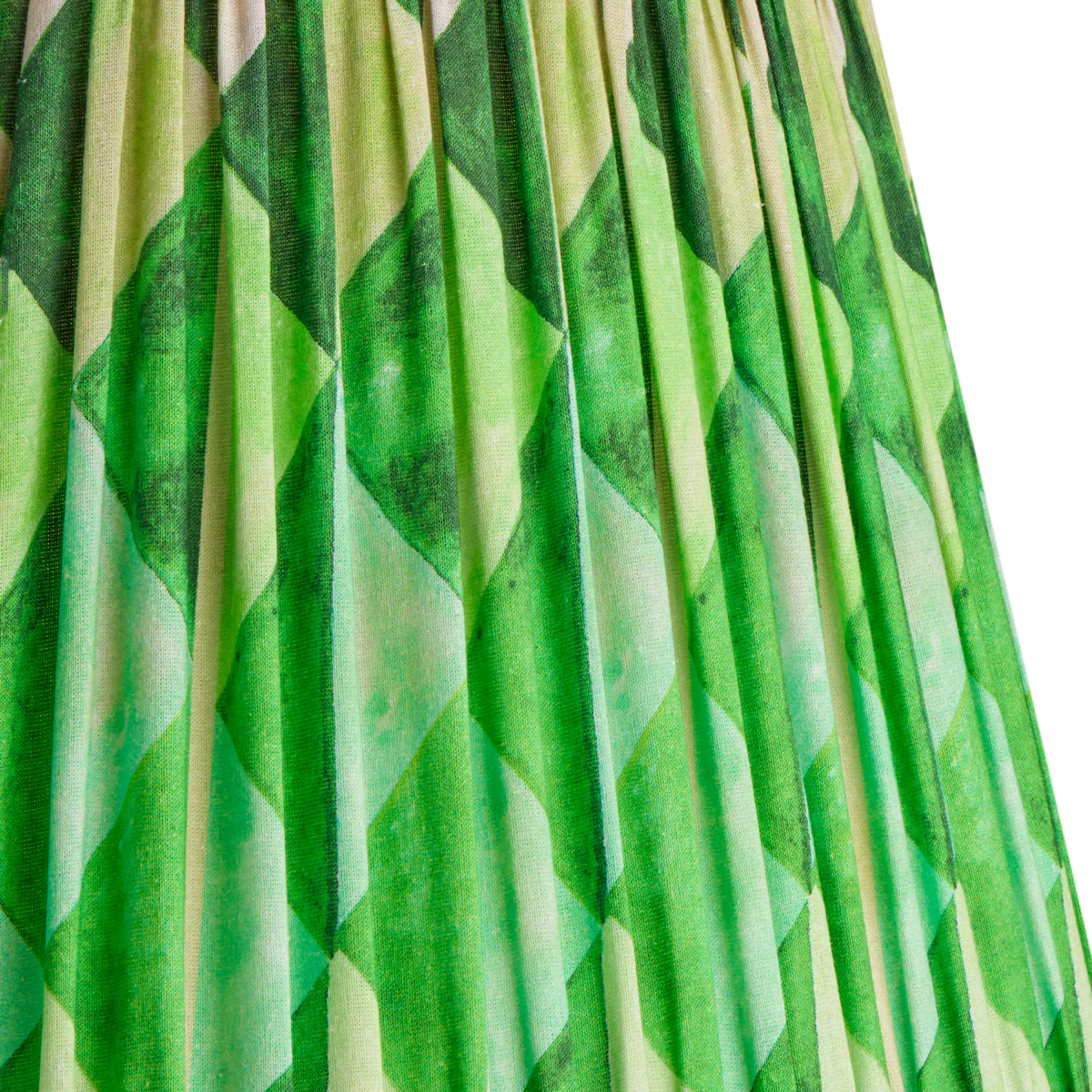 35cm tall tapered shade in green harlequin by Matthew Williamson