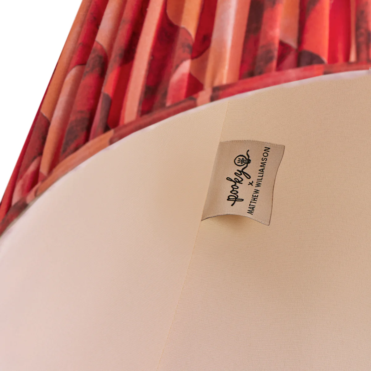 35cm tall tapered shade in red harlequin by Matthew Williamson - Image 4