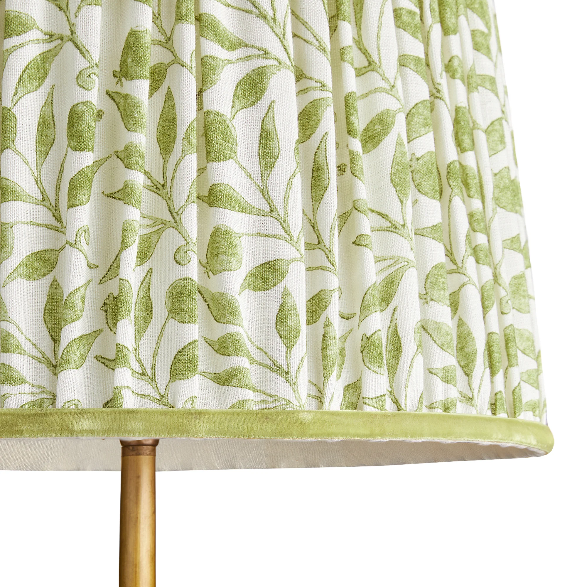 35cm tall tapered shade in thyme Rosehip linen by Morris & Co. - Image 2