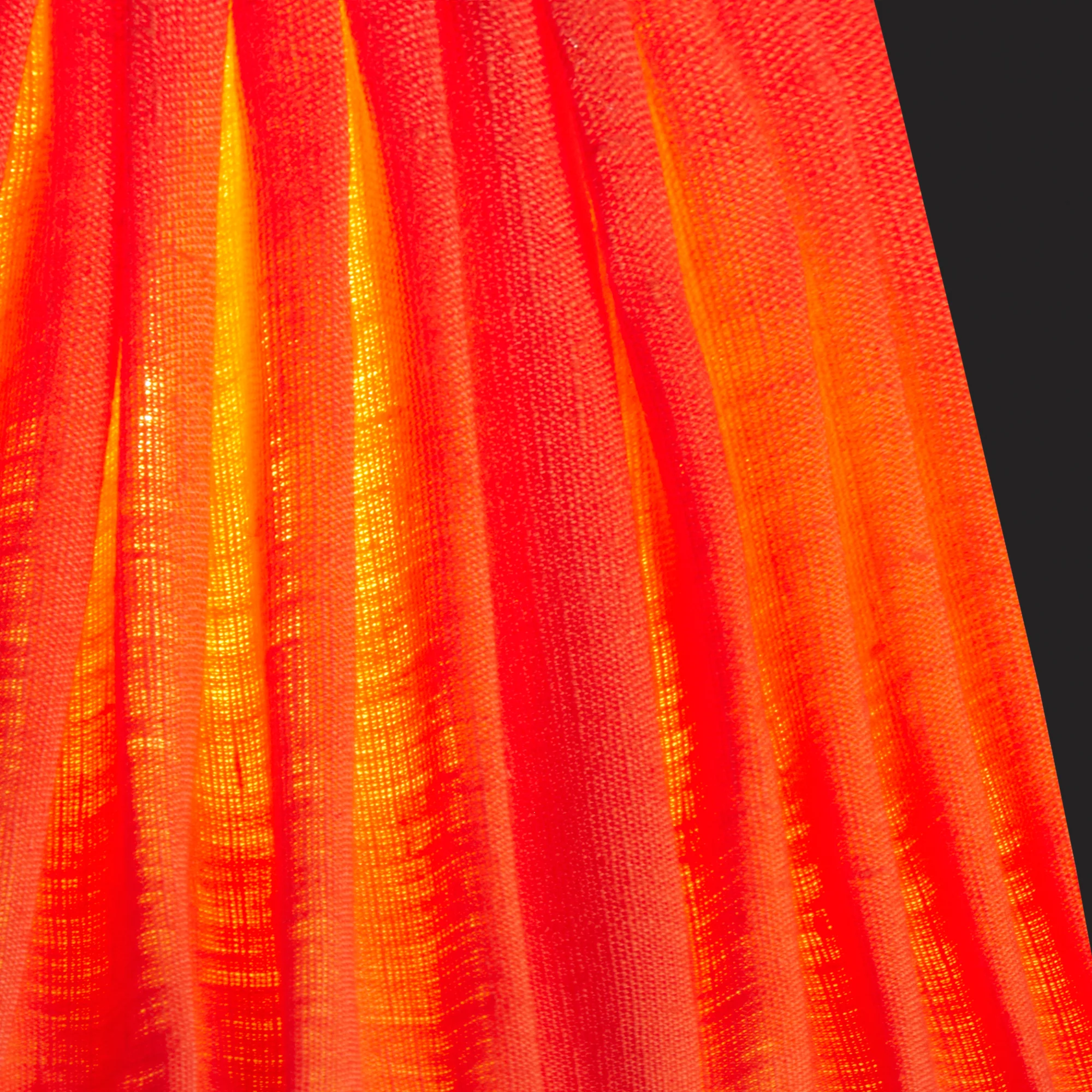 35cm tall tapered gathered lampshade in flame stonewashed linen - Image 2