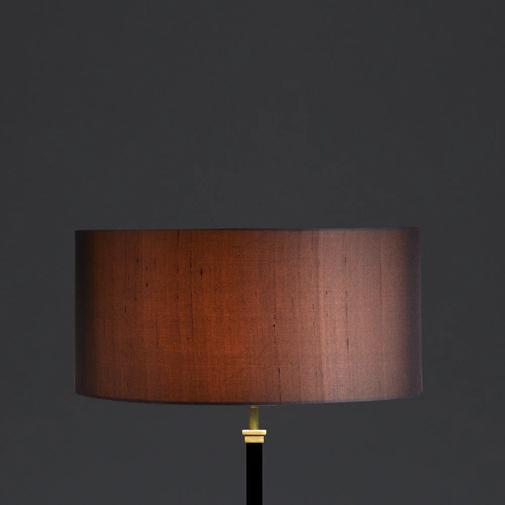 40cm short drum shade in raven dupion silk - Image 5