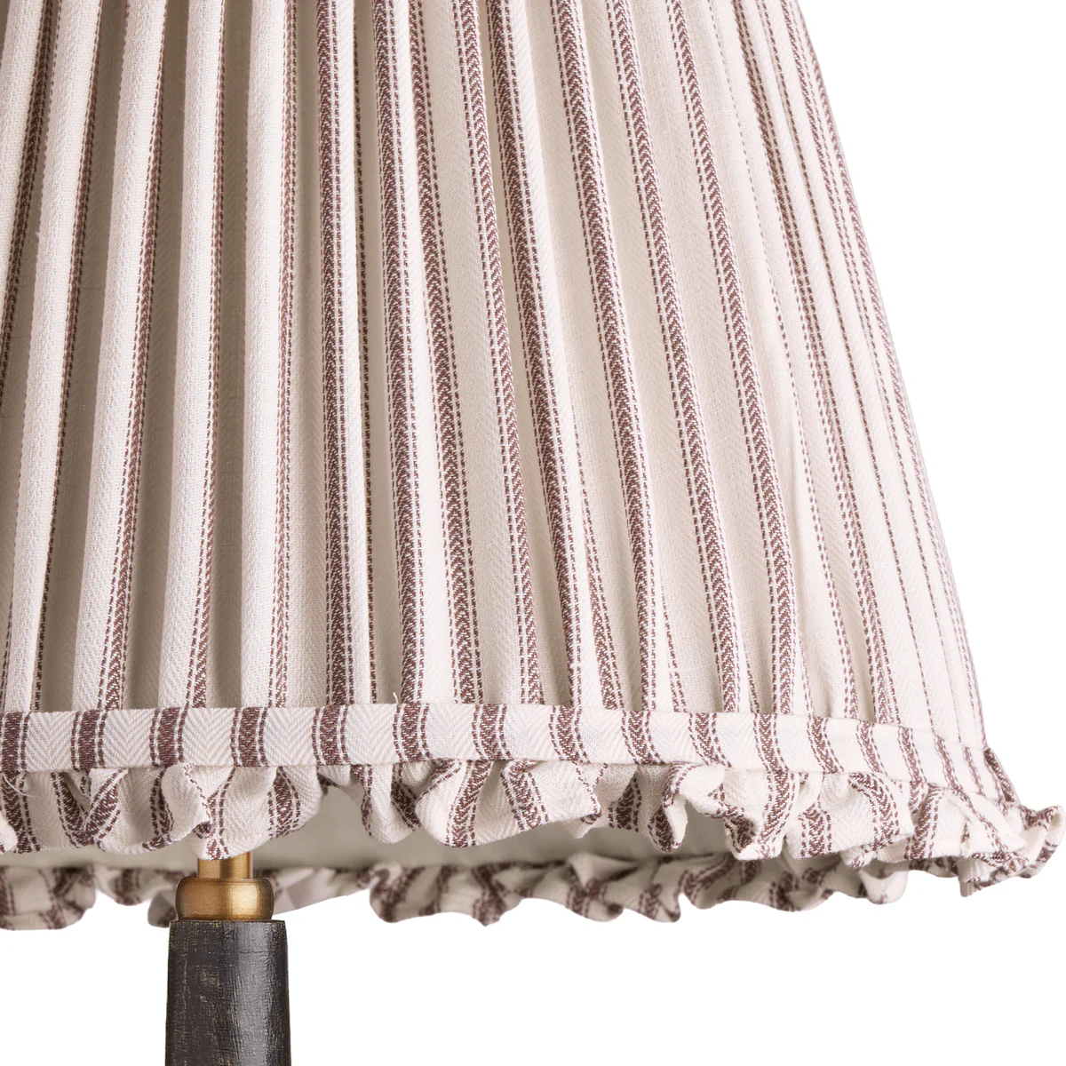 40cm straight empire bloomer shade in rust ticking linen - Image 2