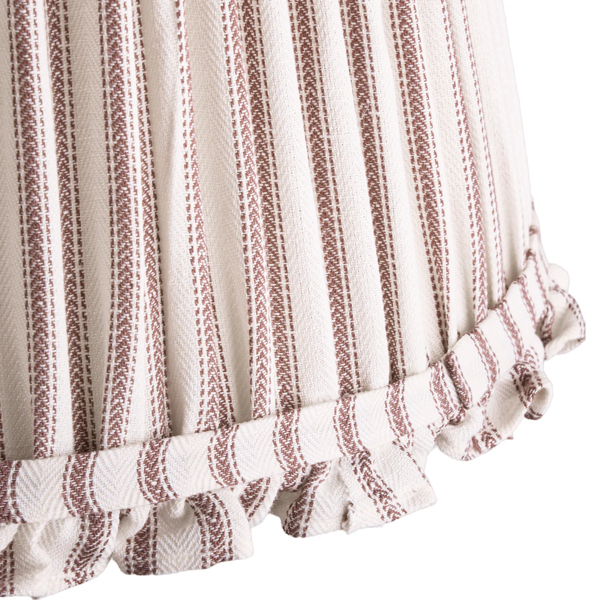 40cm straight empire bloomer shade in rust ticking linen - Image 4