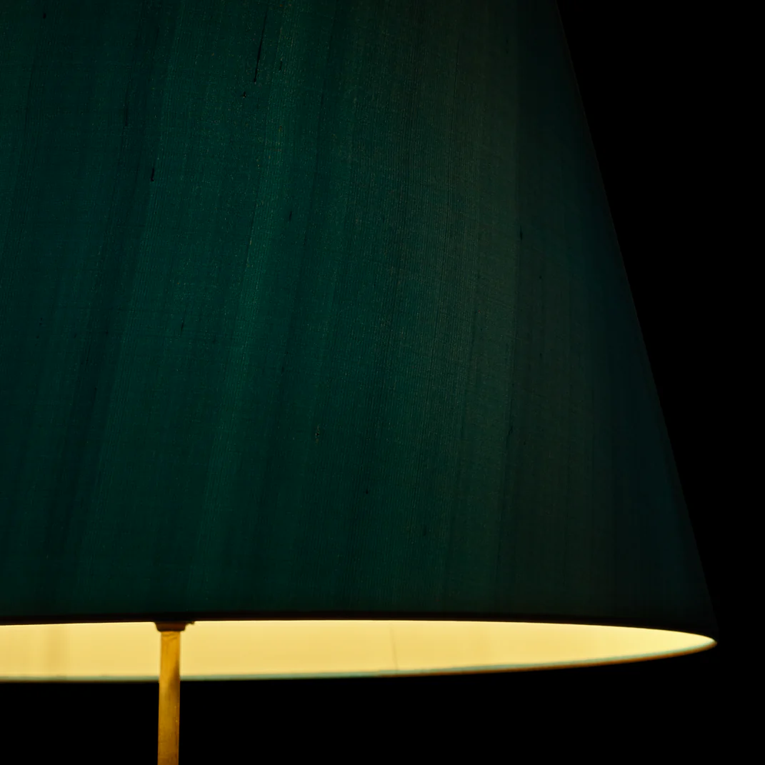 40cm straight empire lampshade in peacock dupion silk - Image 2