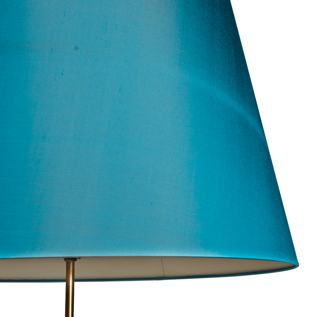 40cm straight empire lampshade in peacock dupion silk - Image 3