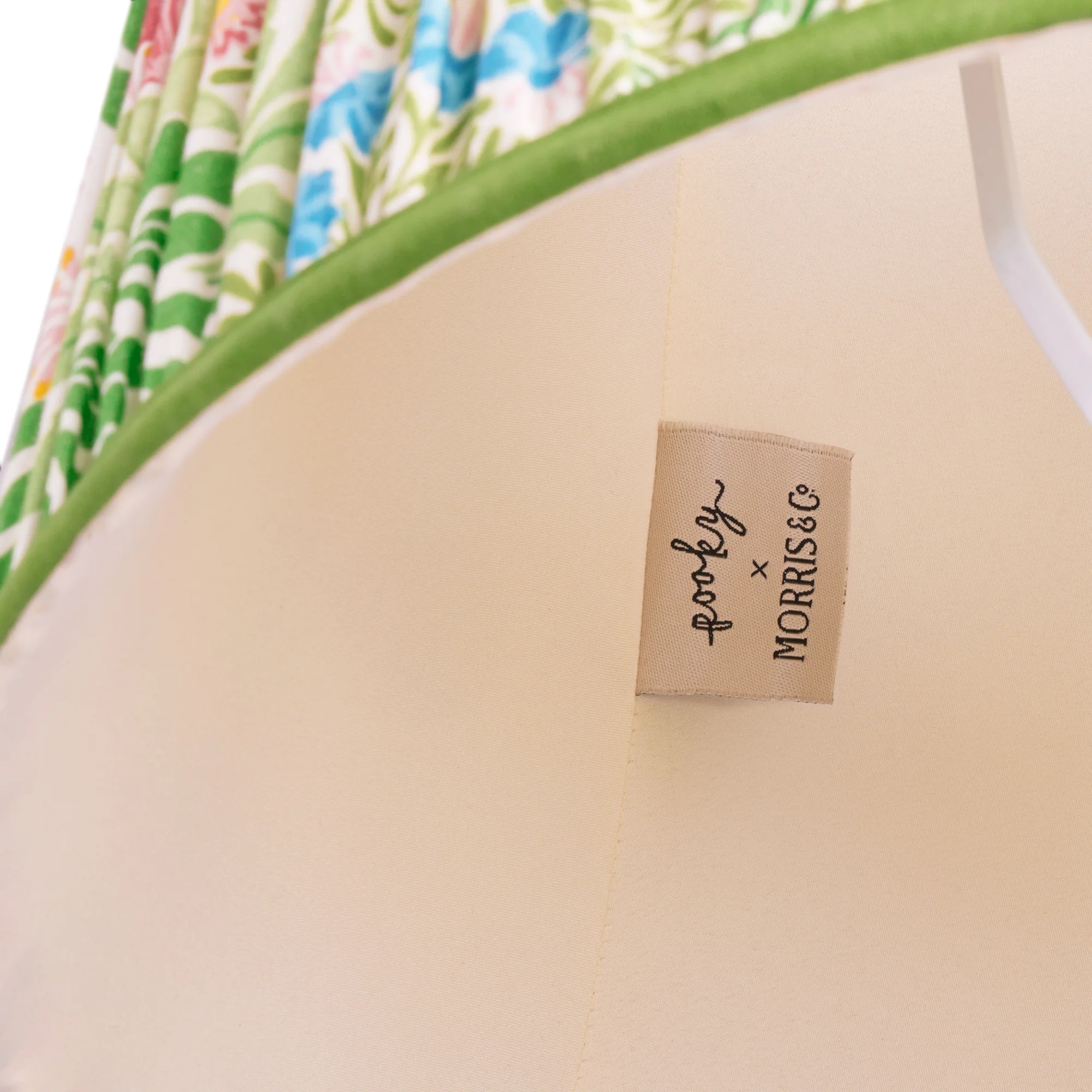 40cm straight empire shade in boughs green and rose Bower printed cotton by Morris & Co. - Image 4
