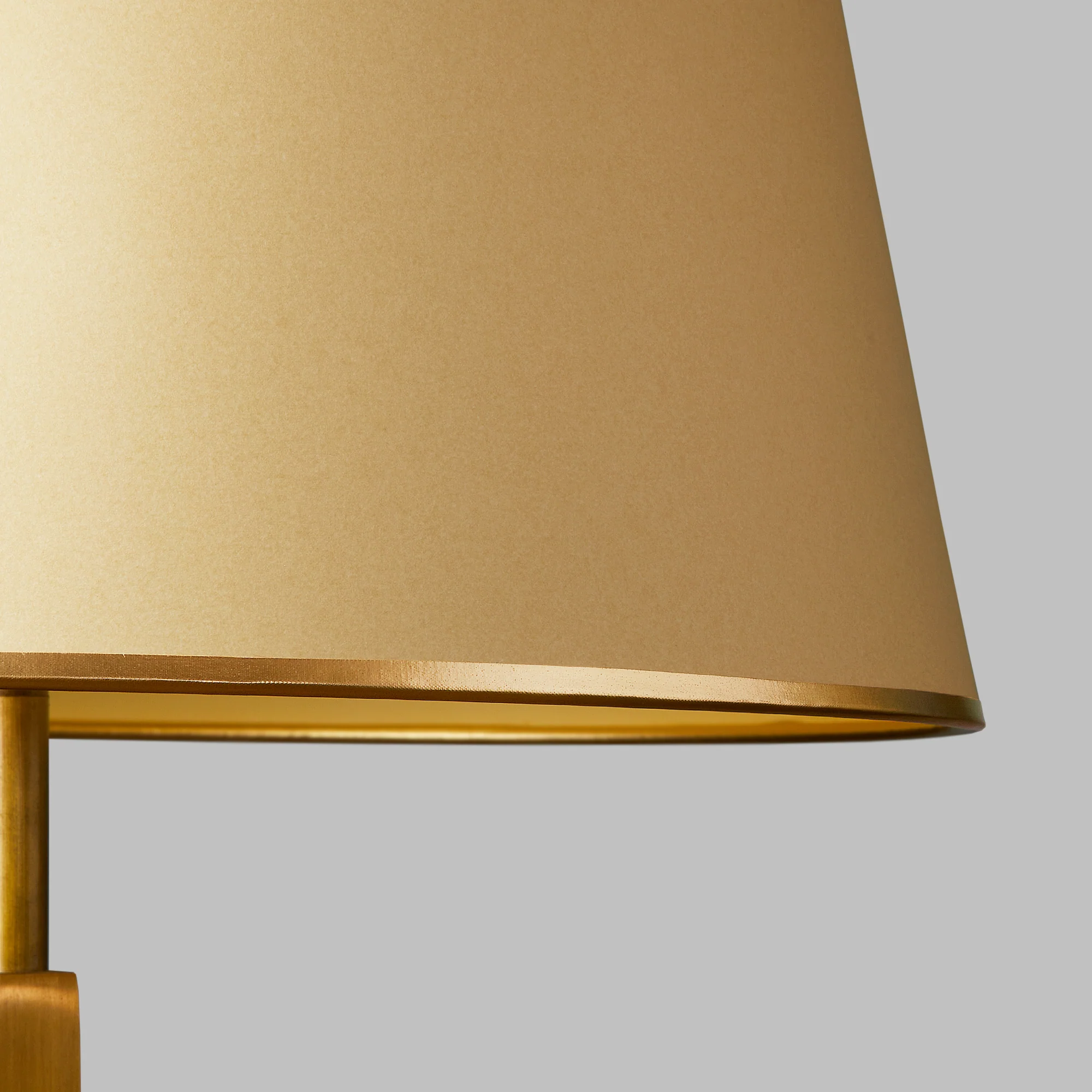 40cm Straight Empire shade in cream card with gold tape