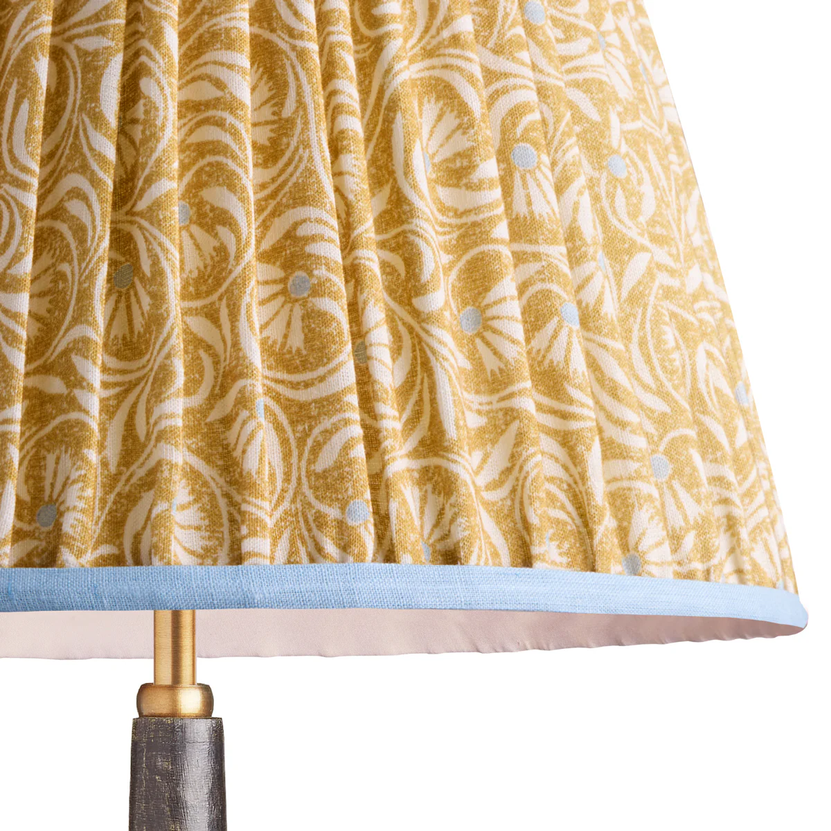 40cm Straight empire shade in jaggery 'spriglee' linen by Ellen Merchant - Image 5