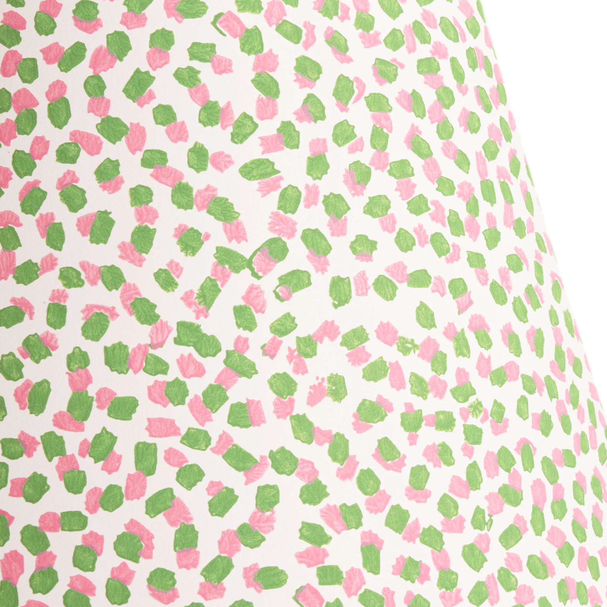 40cm straight empire shade in pink and green Polka Dot paper by GP & J Baker