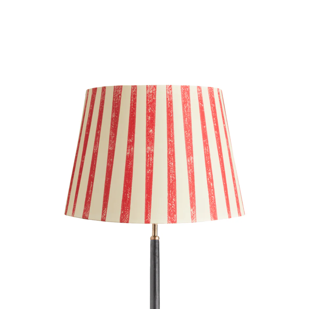 40cm straight empire shade in scarlet tapers hand painted card