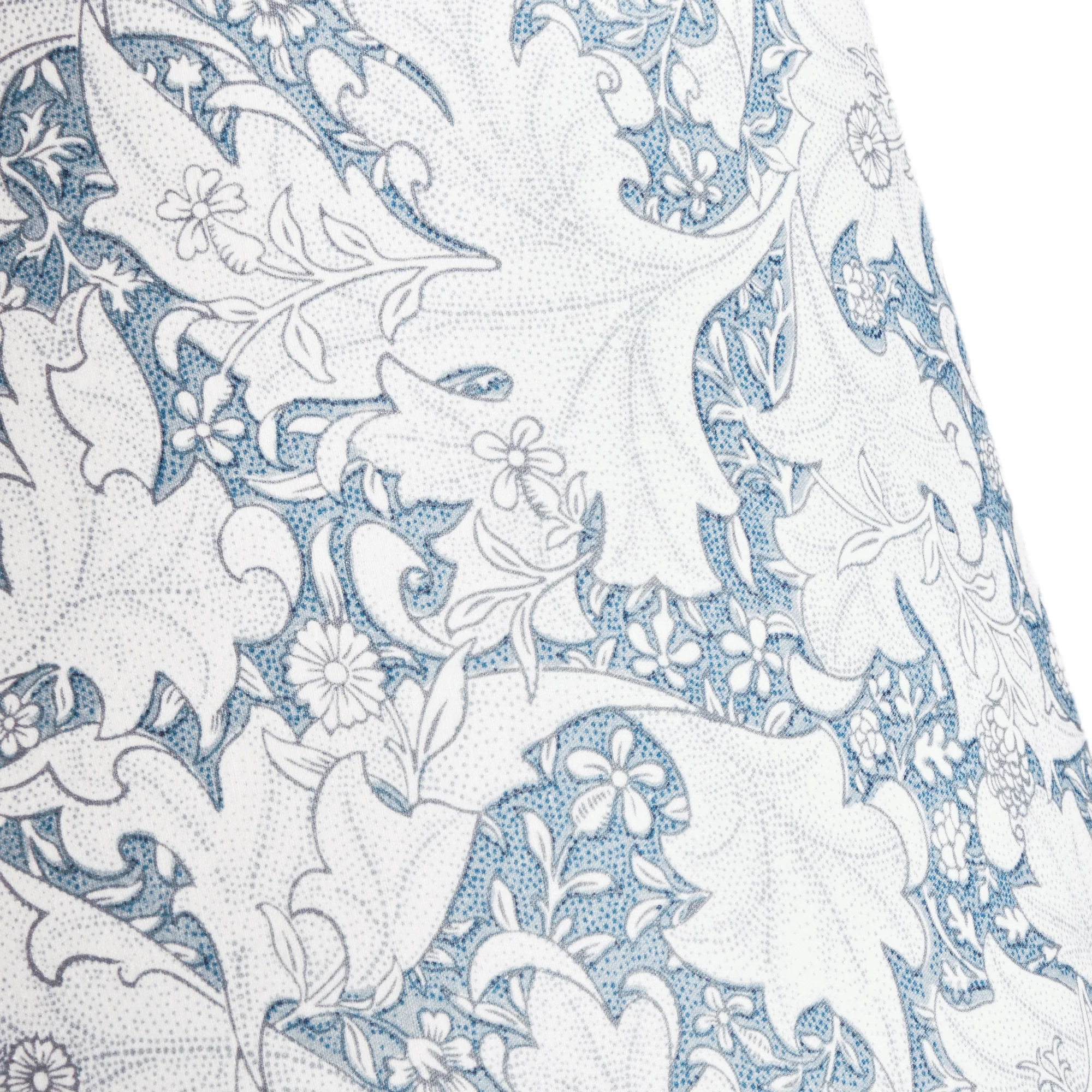 40cm straight empire shade in slate blue Wallflower printed cotton by Morris & Co.