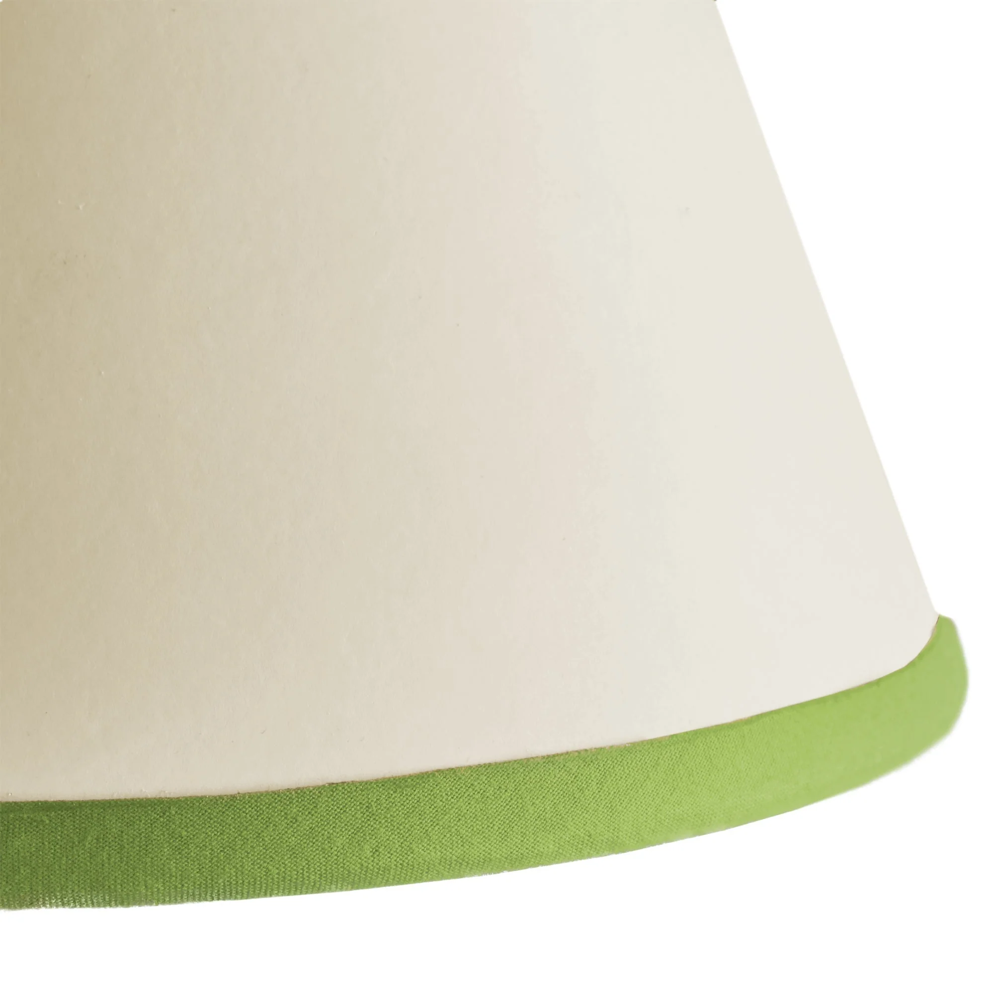 40cm Straight Empire Top n Tail shade in cream card with classic green tape - Image 2